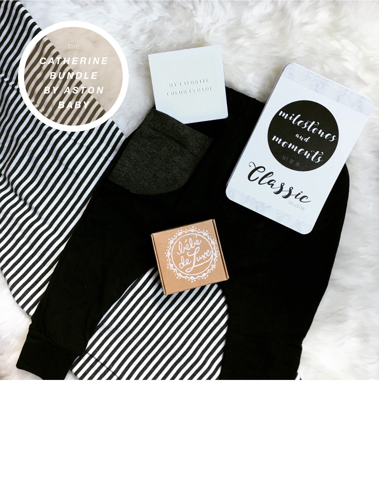The Monochrome Baby Gift Bundle by Aston Baby was curated by our Catherine Lowe with favorites for her Samuel.