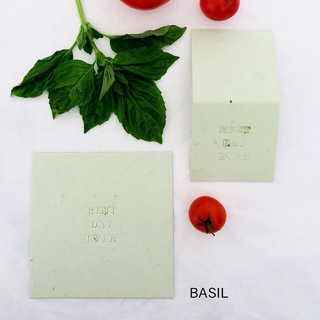 As the recipe exchange threads start to flood your inbox (a welcomed change from the COVID updates from everyone you&rsquo;ve ever bought something from), we want to help offer some inspiration.
.
Our plantable herb cards are embedded with basil, thy