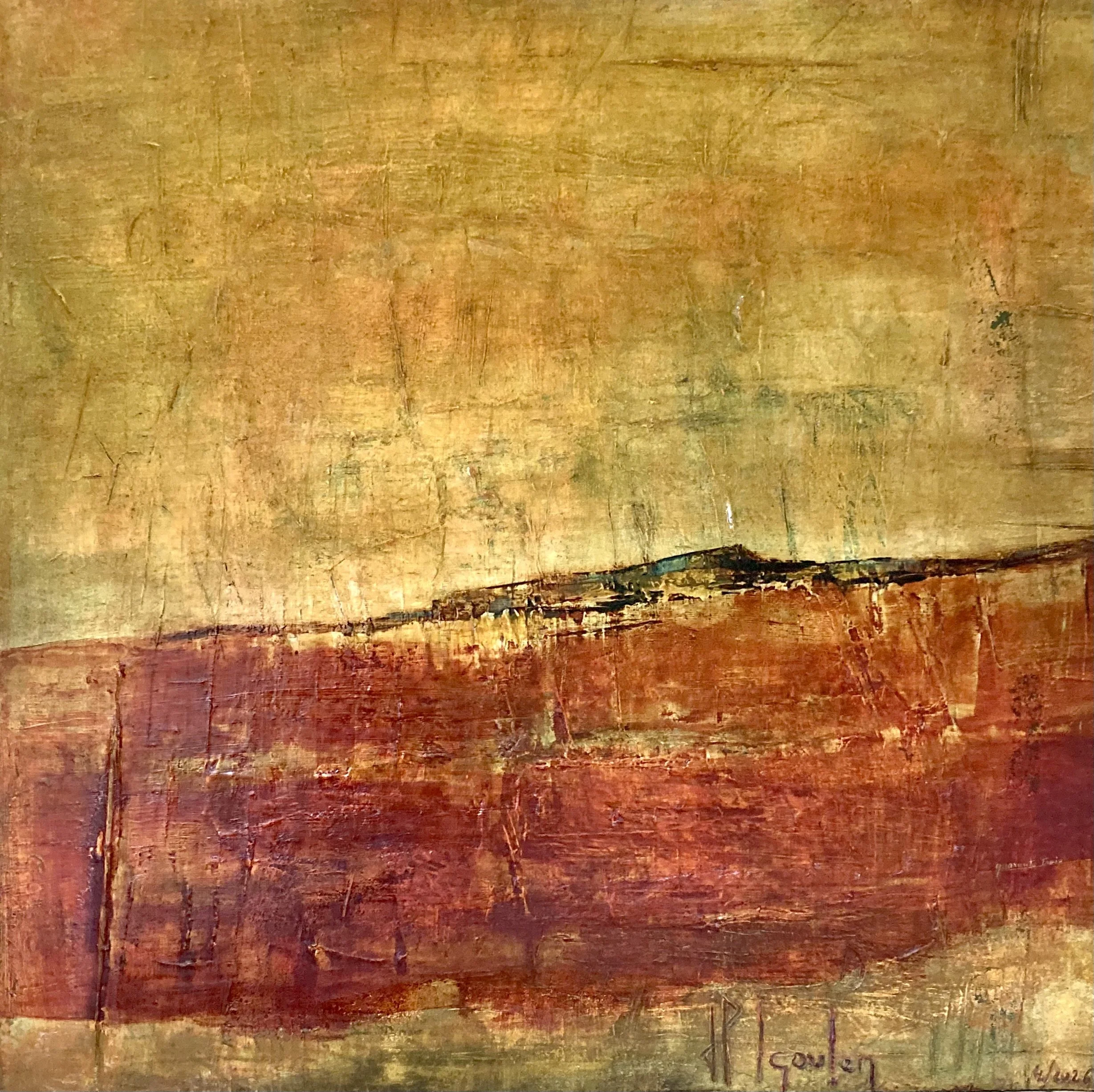 "Paysage ocre et sépia"  🟩 disponible 1000 €