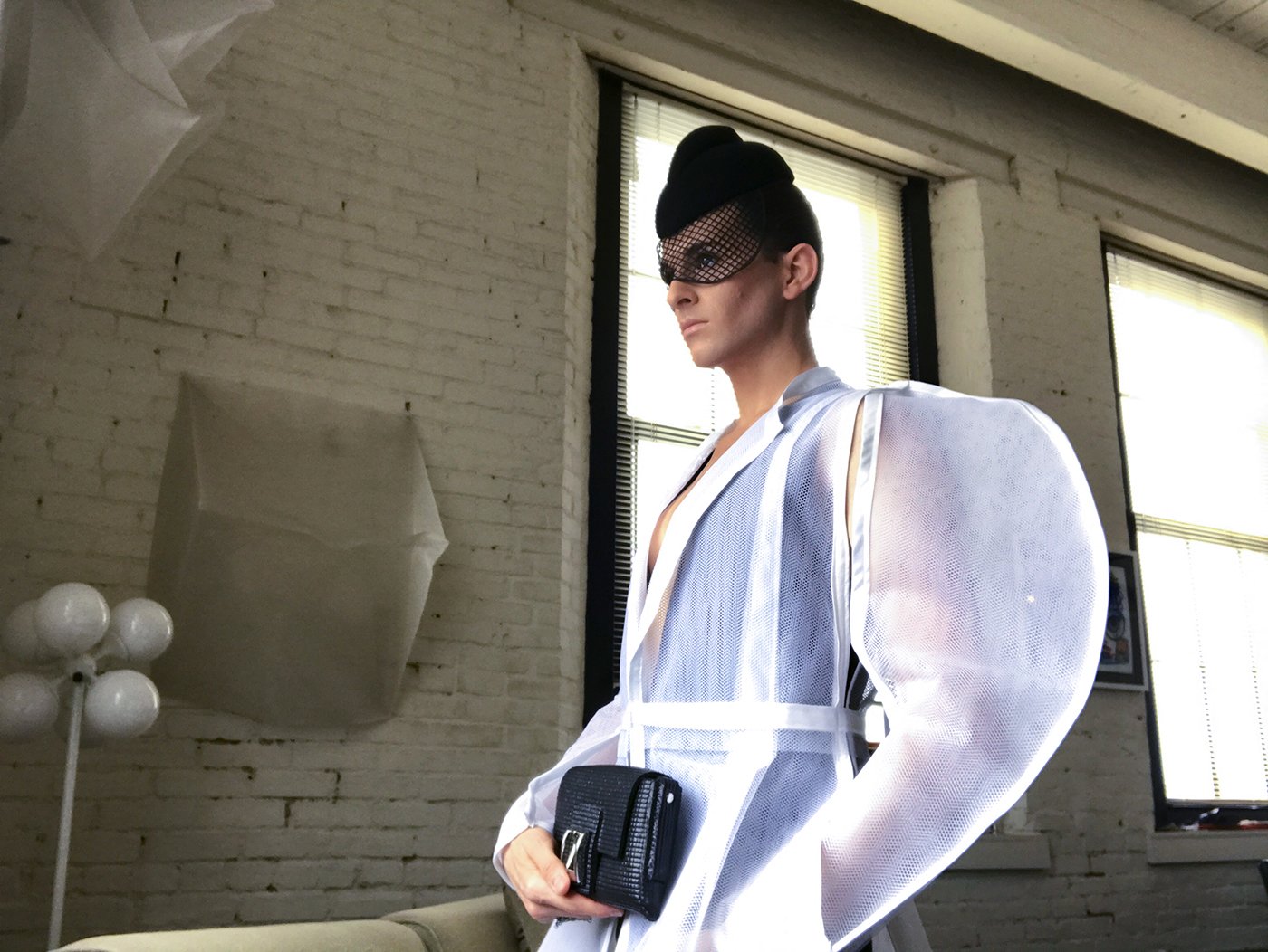 Josh Miller in Gunnar Deatherage ensemble and House of Malakai headpiece for Derby 2017 low.jpg