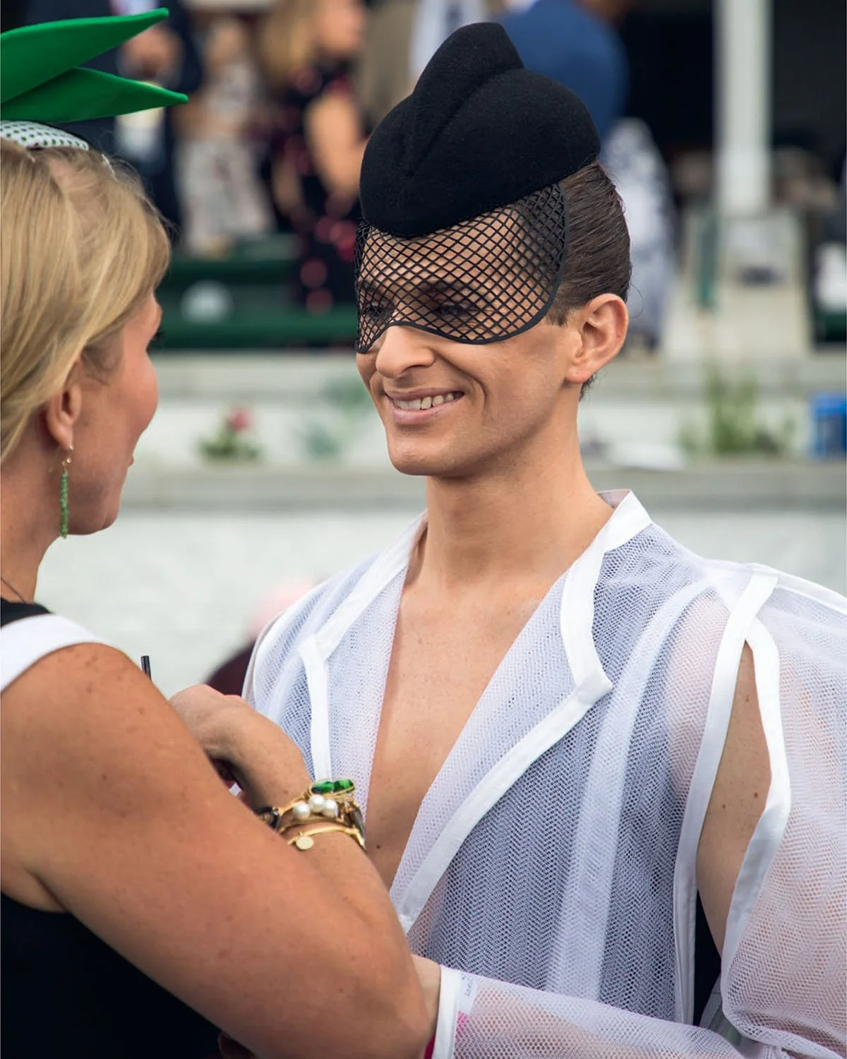 Josh Miller Kentucky Derby wearing custom Gunnar Deatherage and House of Malakai. Photo by Lili Kobielski