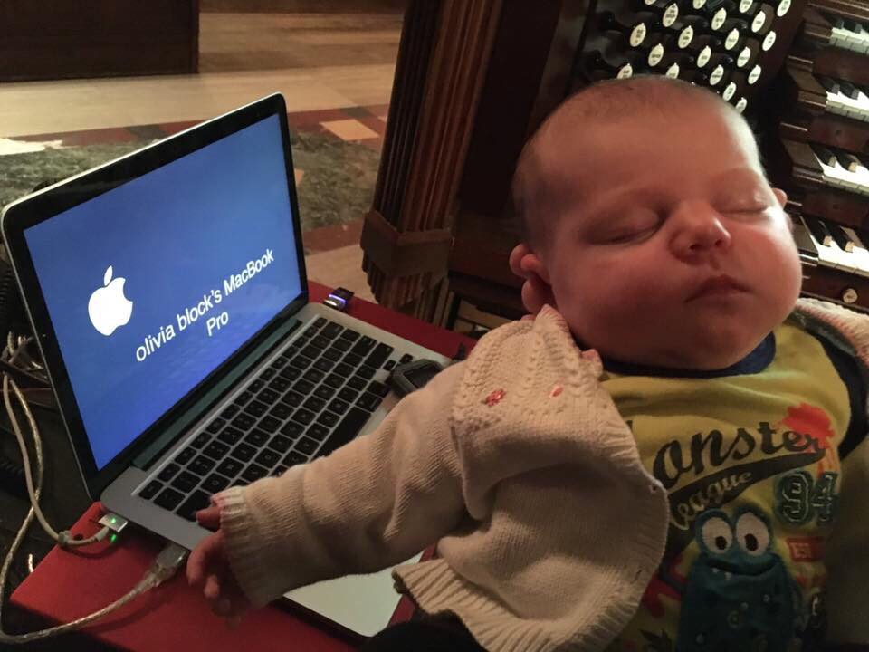 Elodie Felker-youngest audience member. Photo by Lori Felker