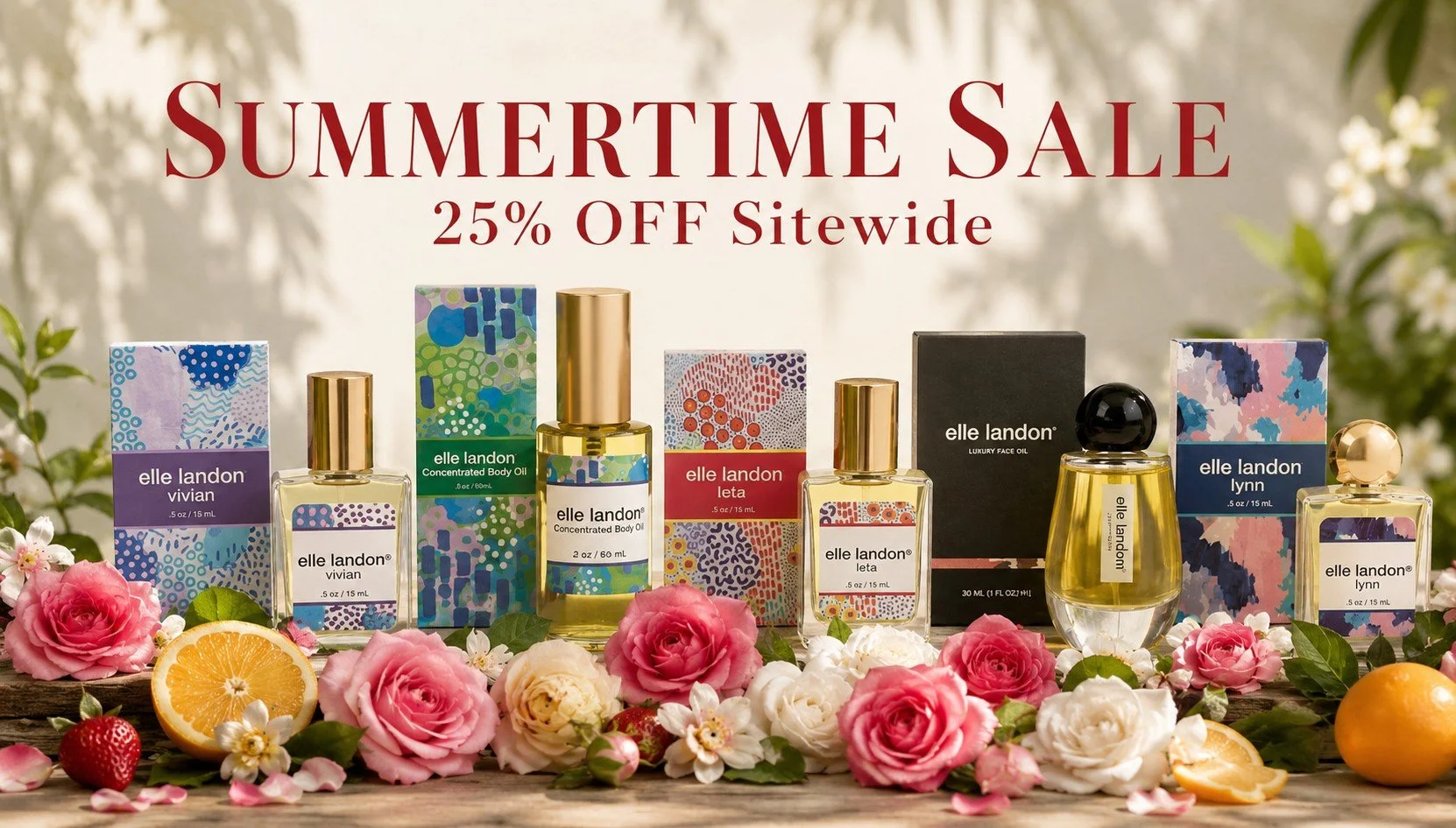 Crafted with nature&rsquo;s finest botanical oils and vitamins, our Summertime Sale is here! From our signature face oils and rich creams to nourishing body oils and captivating fragrances, these pure ingredients work in harmony to hydrate, brighten,
