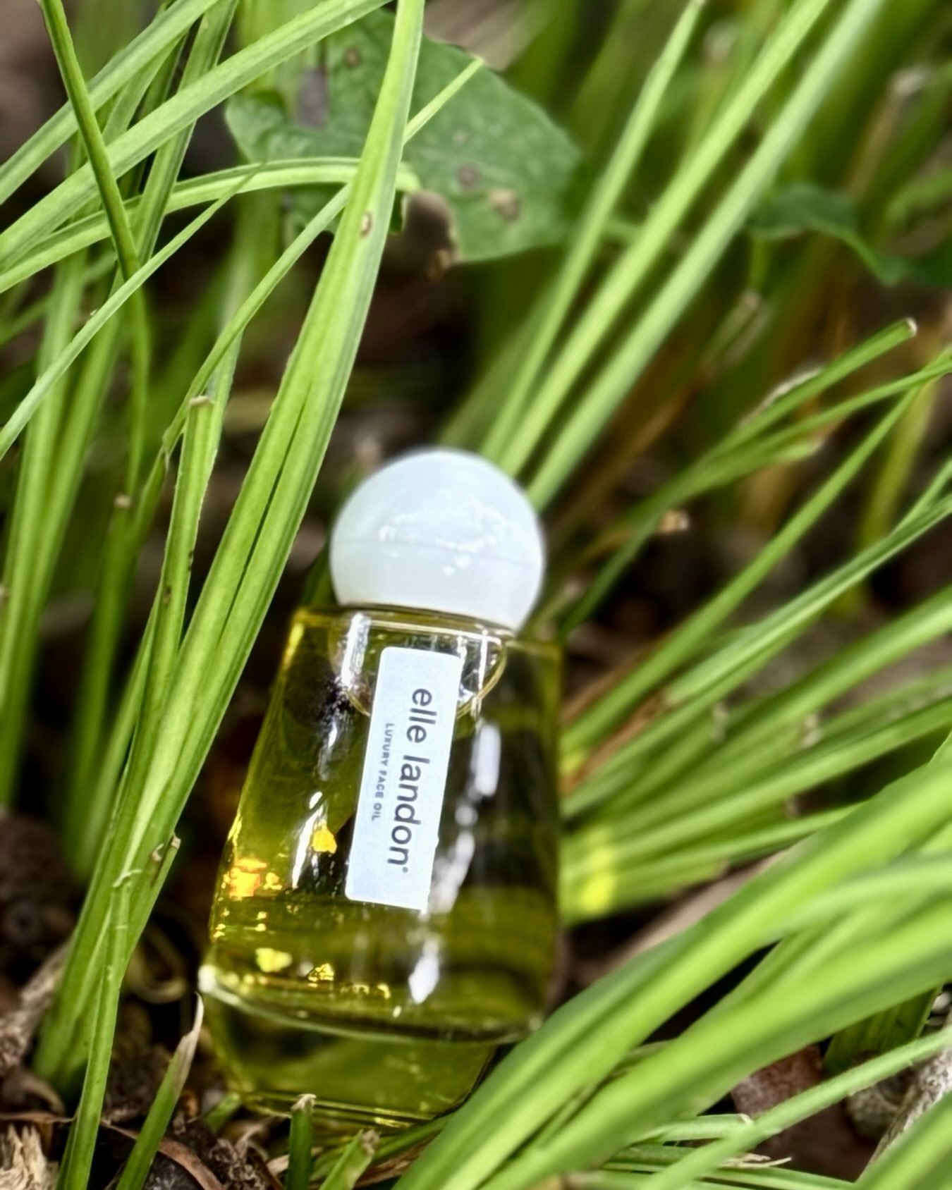 Corrected version:
Happy Sunday! Brighten a cloudy day with a sunny complexion. Brighten, moisturize, and nourish your skin with the goodness of all-natural botanical oils!
ellelandon.com

Alternative (slightly warmer and more polished flow):
Happy S