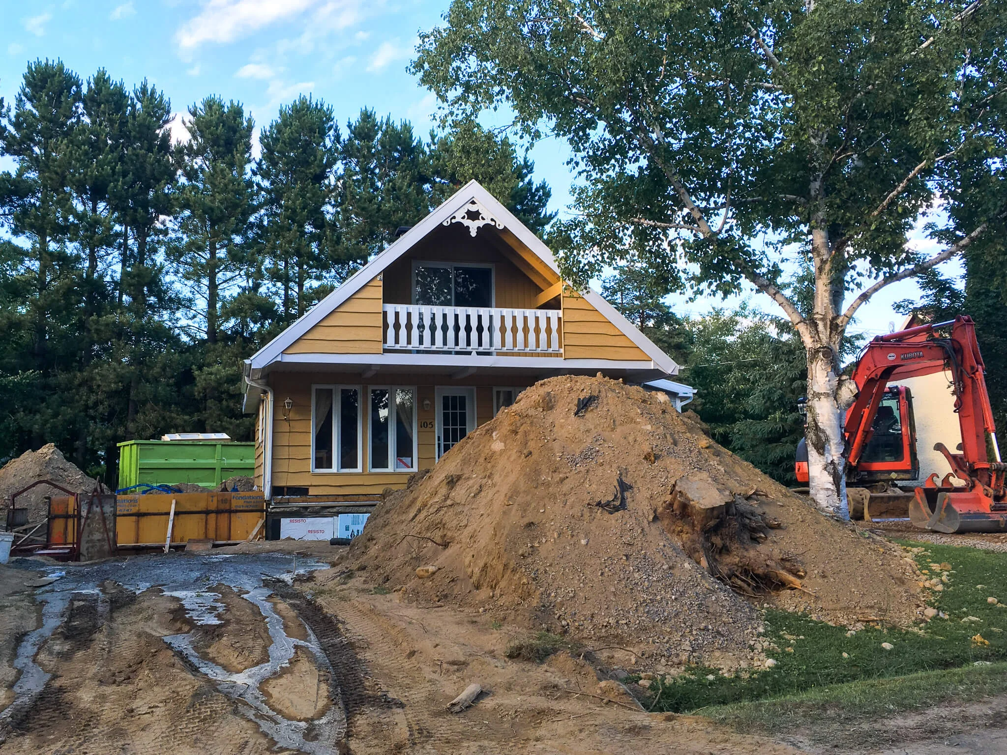 Début du chantier, on creuse!