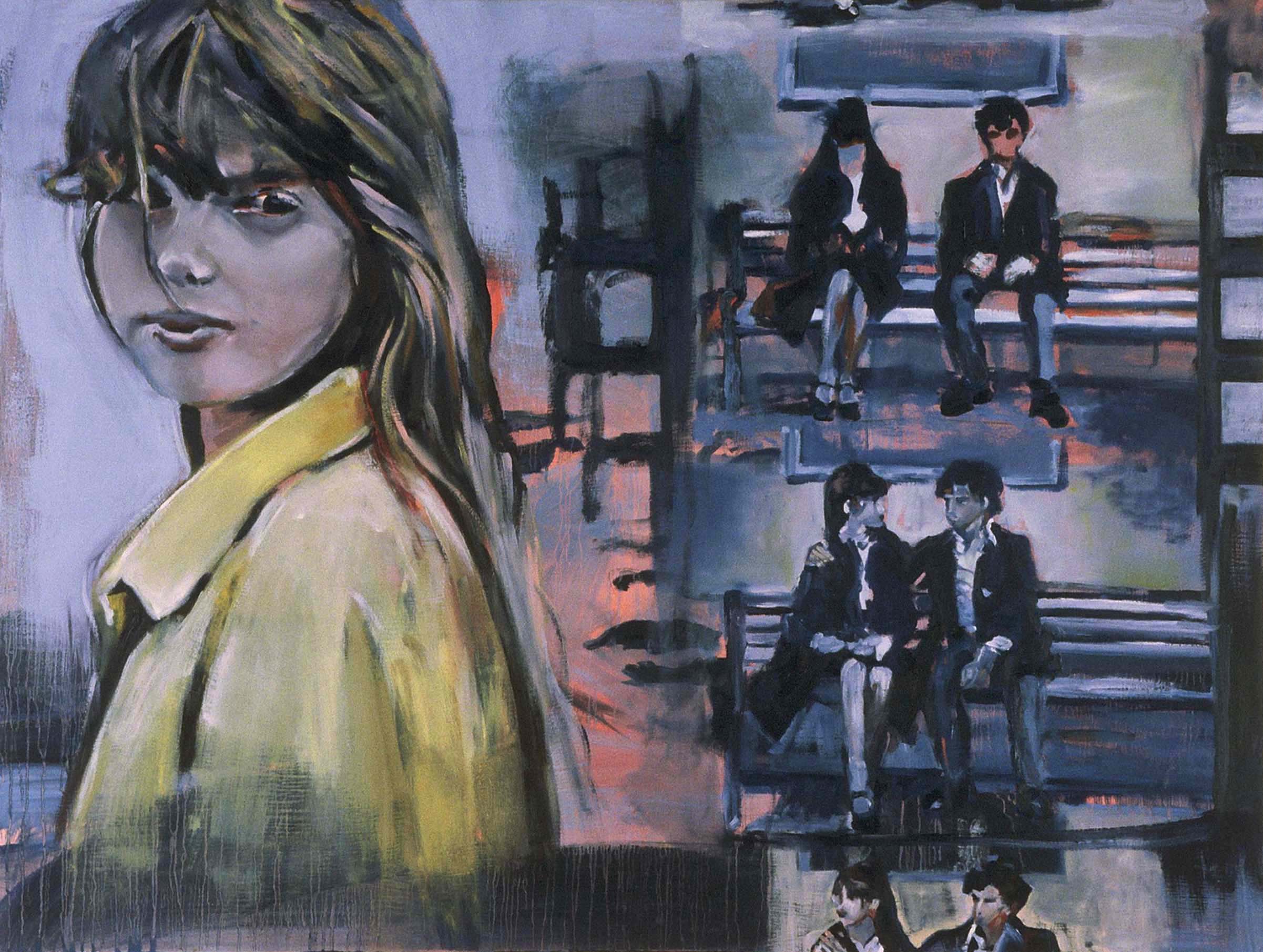 New Wave Girl | oil on wood panel | 36" x 48"