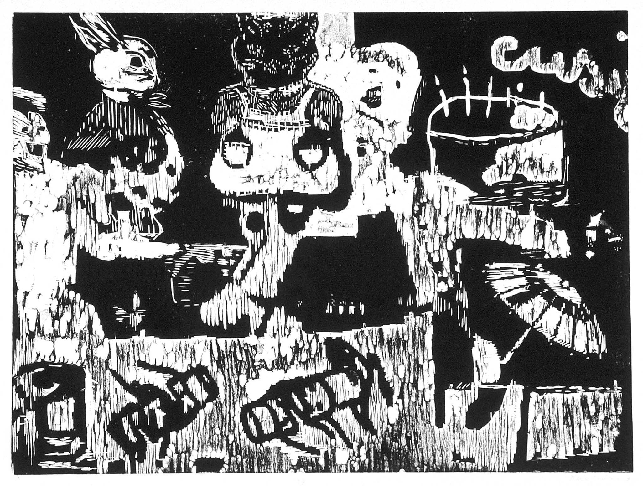 Untitled | woodcut, hand pulled print