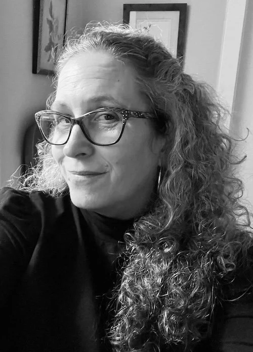 Black and white portrait of Katie Fine