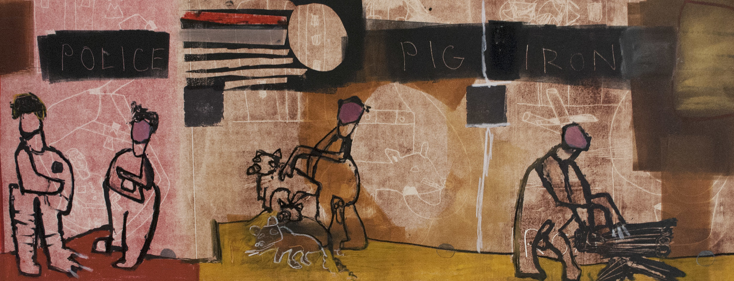 Iron Pig Police 3 31" X 12"