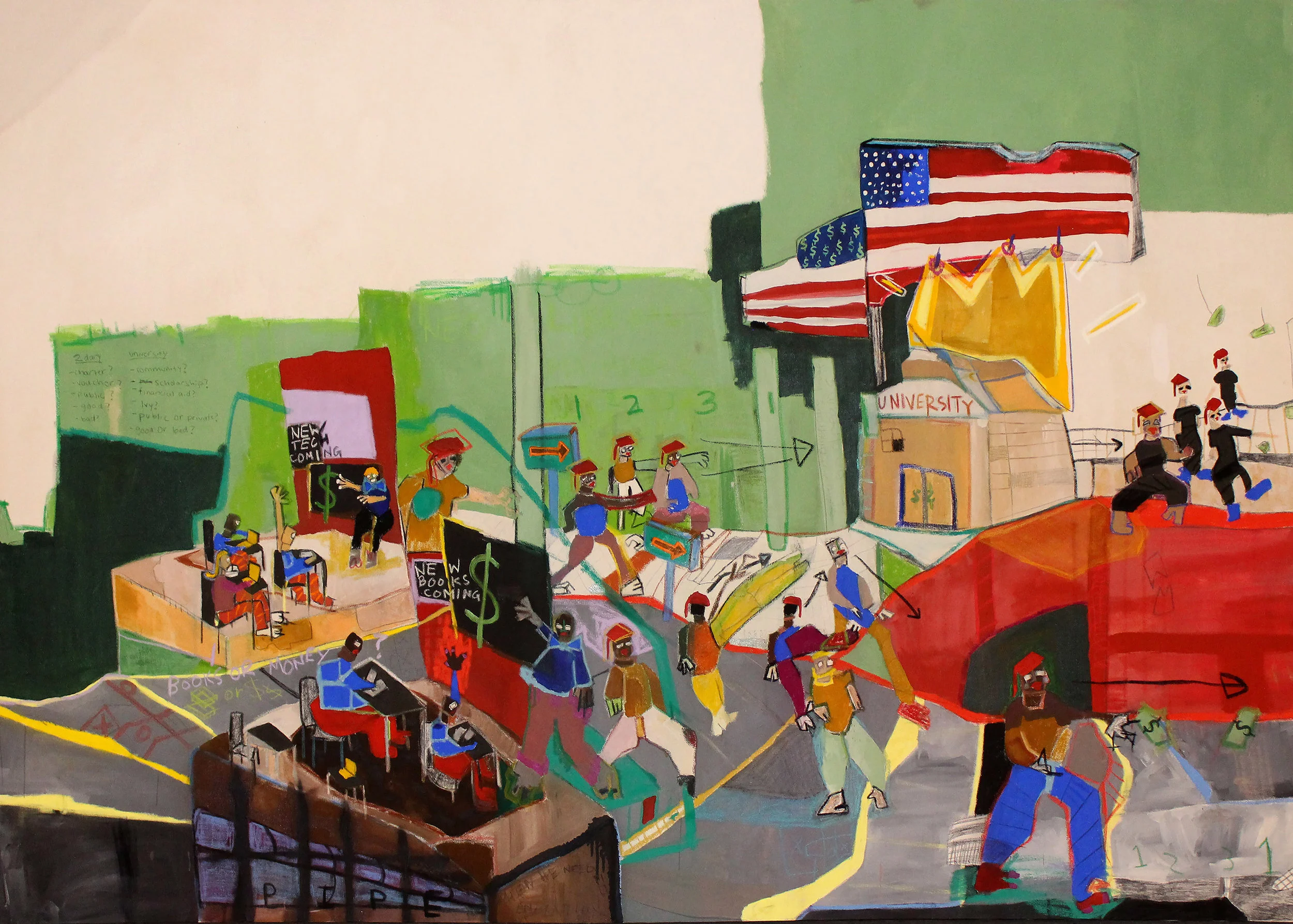 Income Inequality, Imagine Panel 2 8' x 5.5' Panel 2 ArtPrize 9 | Grand Rapids Art Museum