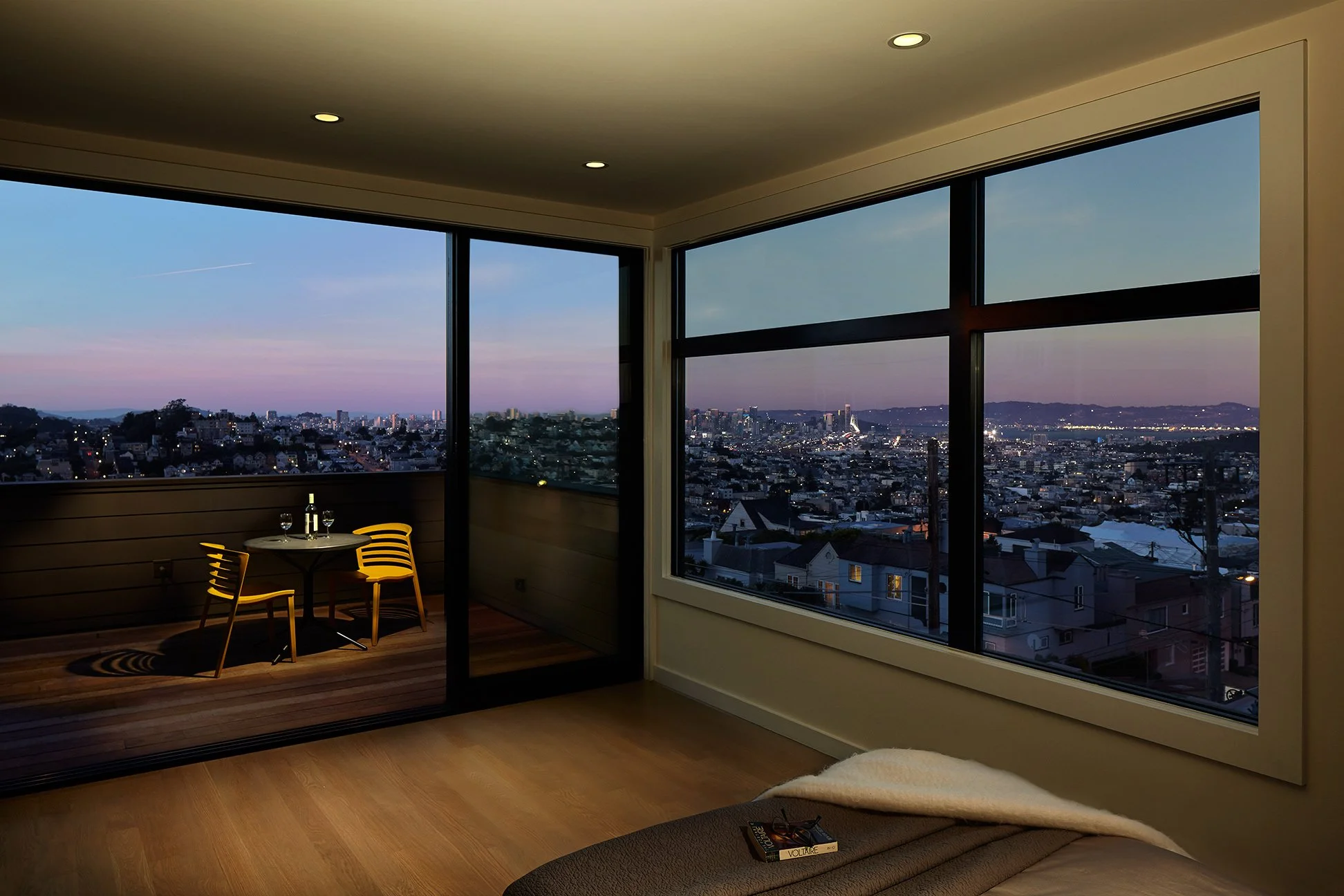 View over San Francisco from master bedroom remodeled by Hive Builds general contractor