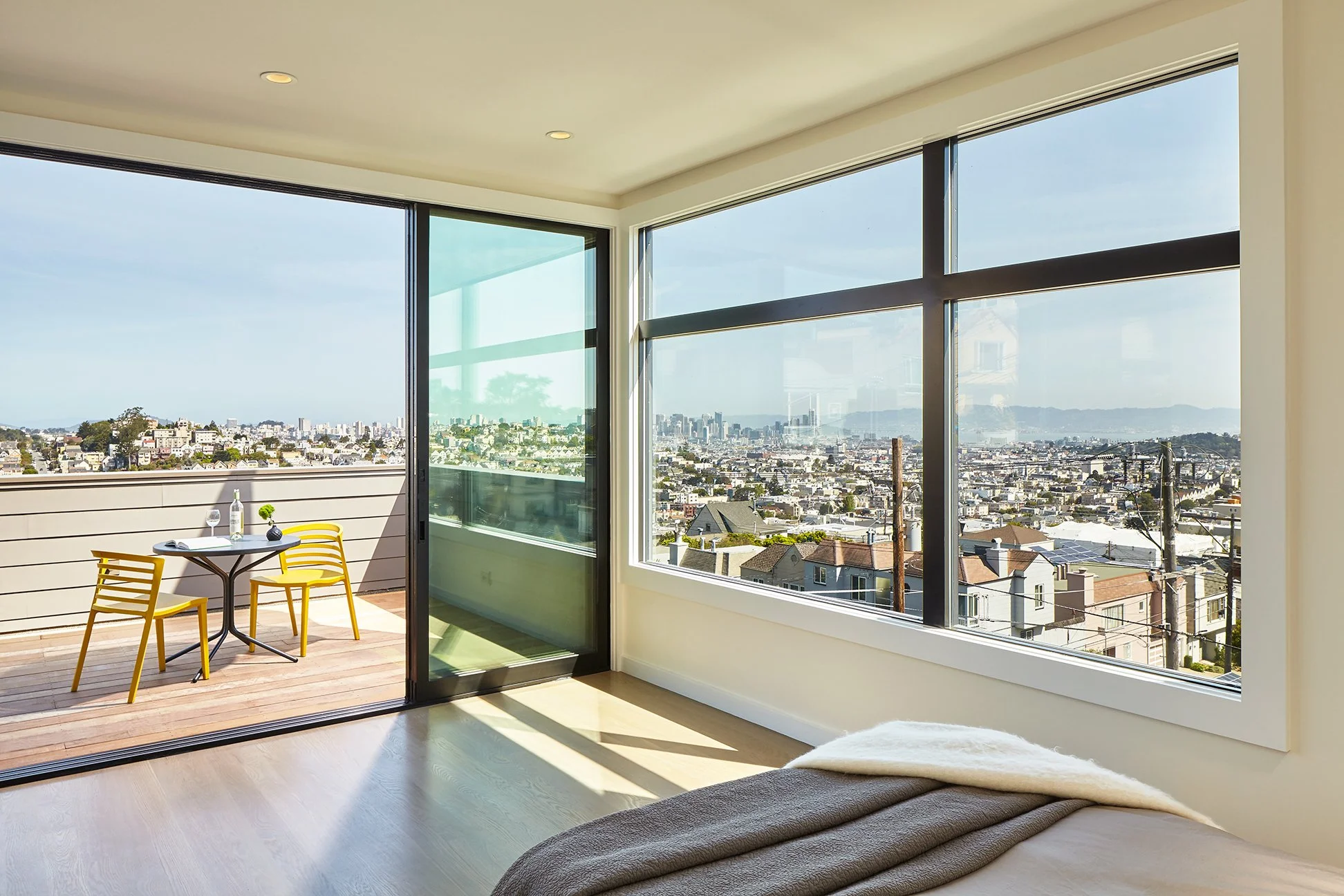 View over San Francisco from master bedroom remodeled by Hive Builds general contractor