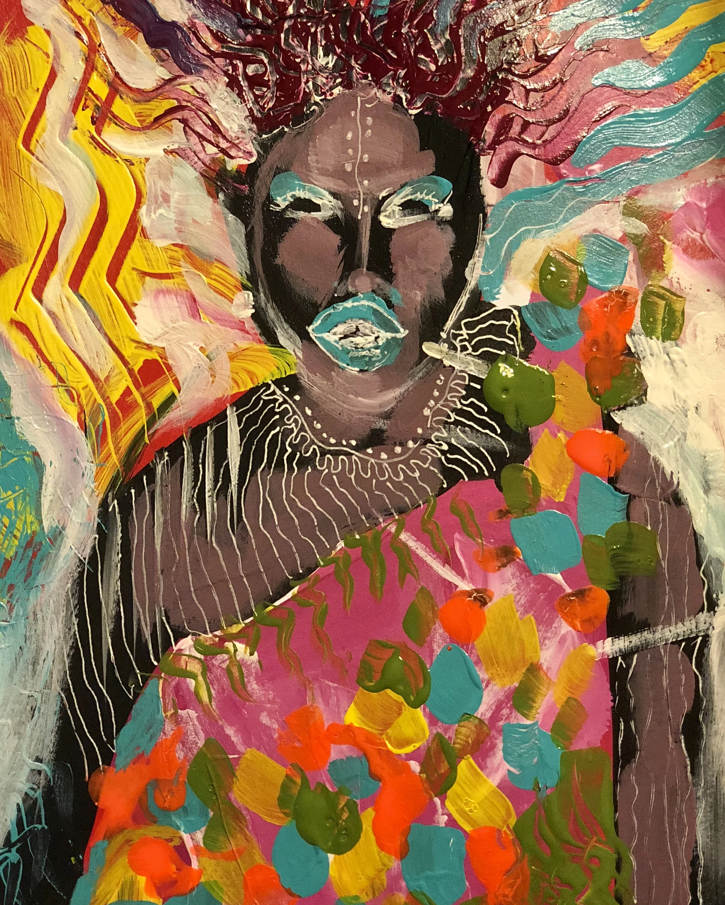 D2K Acrylic, gouache on paper Original sold Prints available 