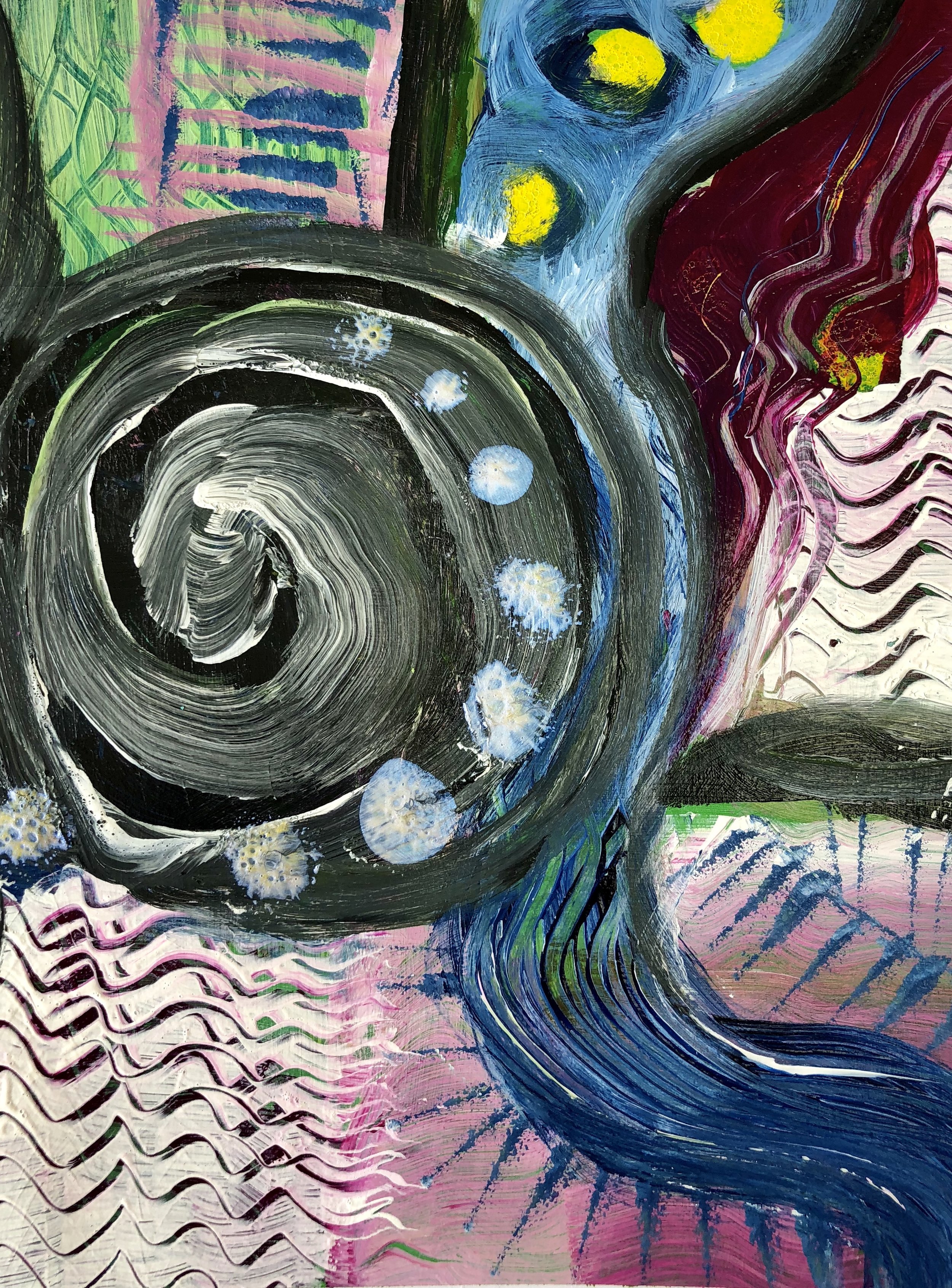 Why Acrylic on paper 8 x 10 $125 Prints available 
