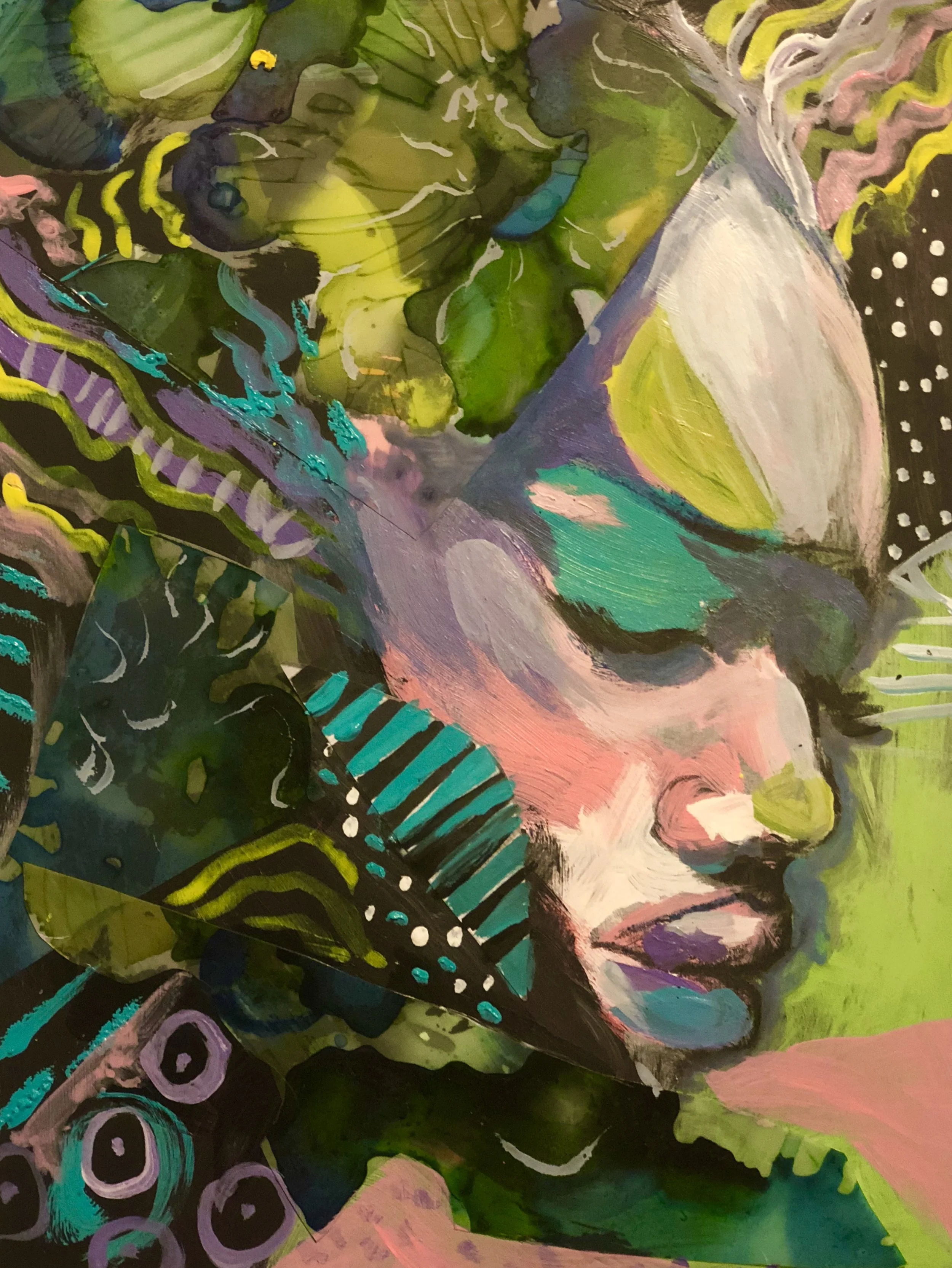 Amazon Acrylic mixed media on paper 9.5 x 11 $200 Prints available 