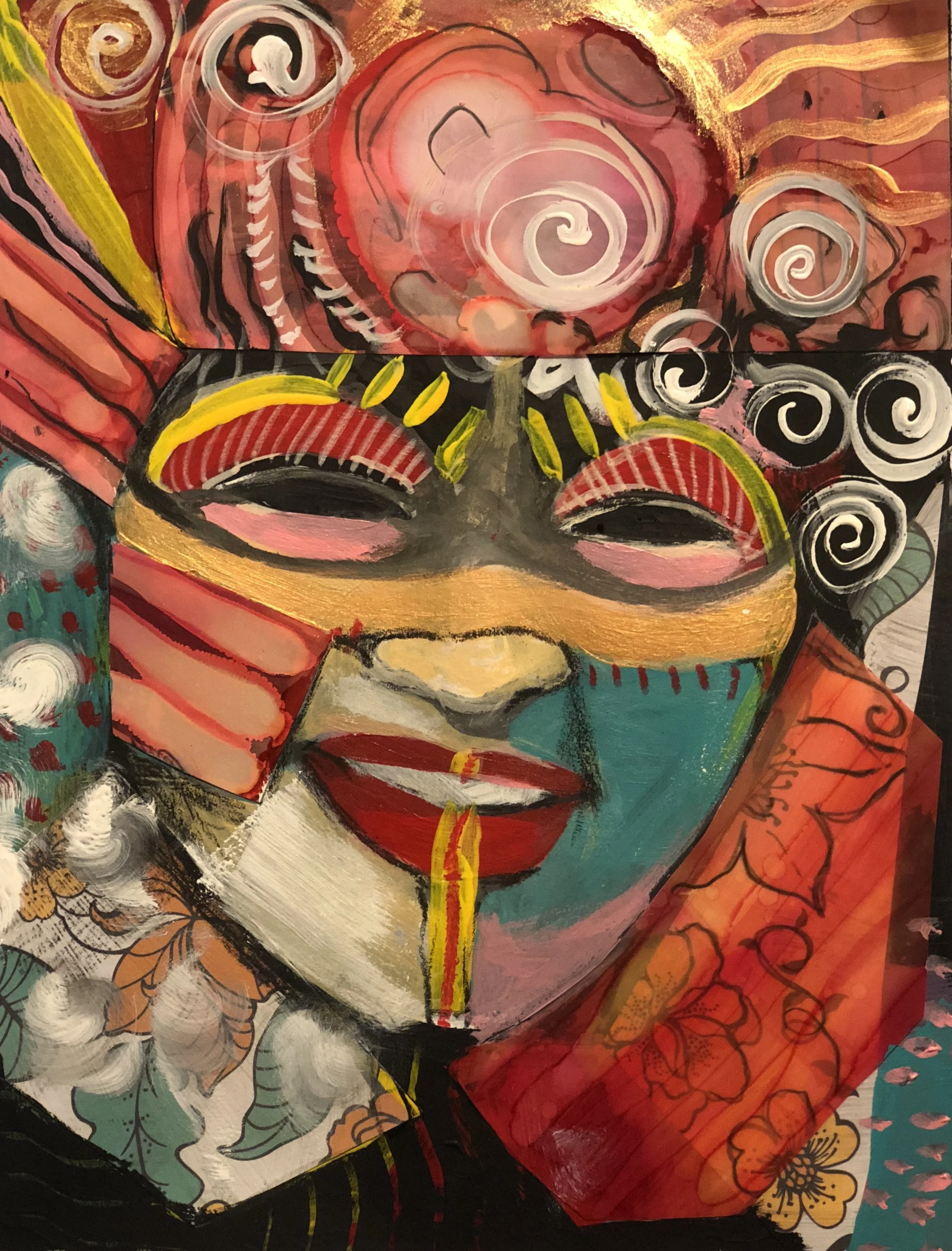 Showtime Acrylic, mixed media on paper 9.5 x 11 $200
