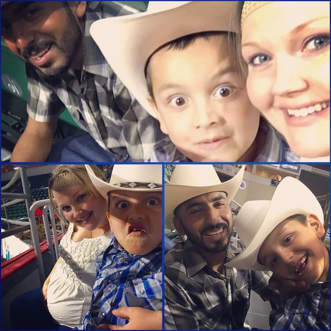 Had a BLAST with my boys last night #Towntoyotacenter #hellonhoovesrodeo #thisiswhatlovelookslike ❤️❤️❤️