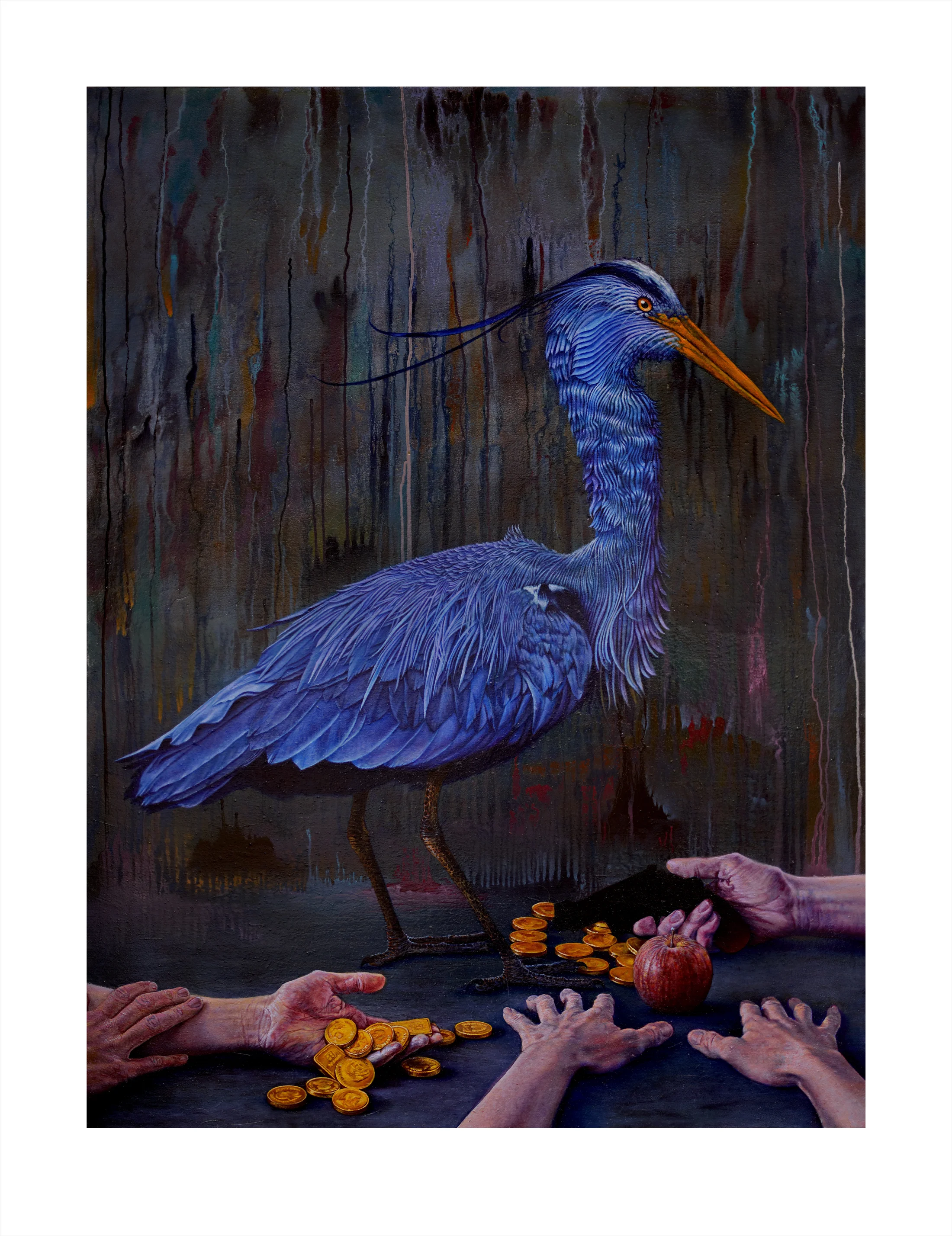World of things, oil on canvas, 36x48 inches, 2015, Email AustinEddy@gmail.com for purchase enquiries.