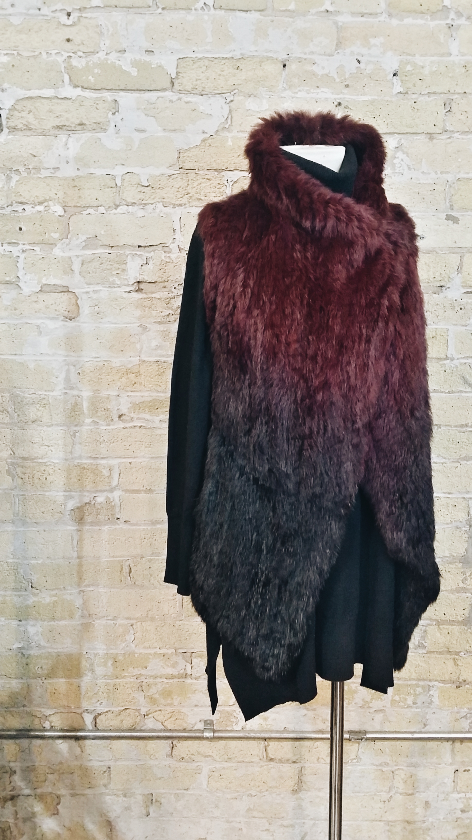  Ombre Angora Fur Vest: $492 