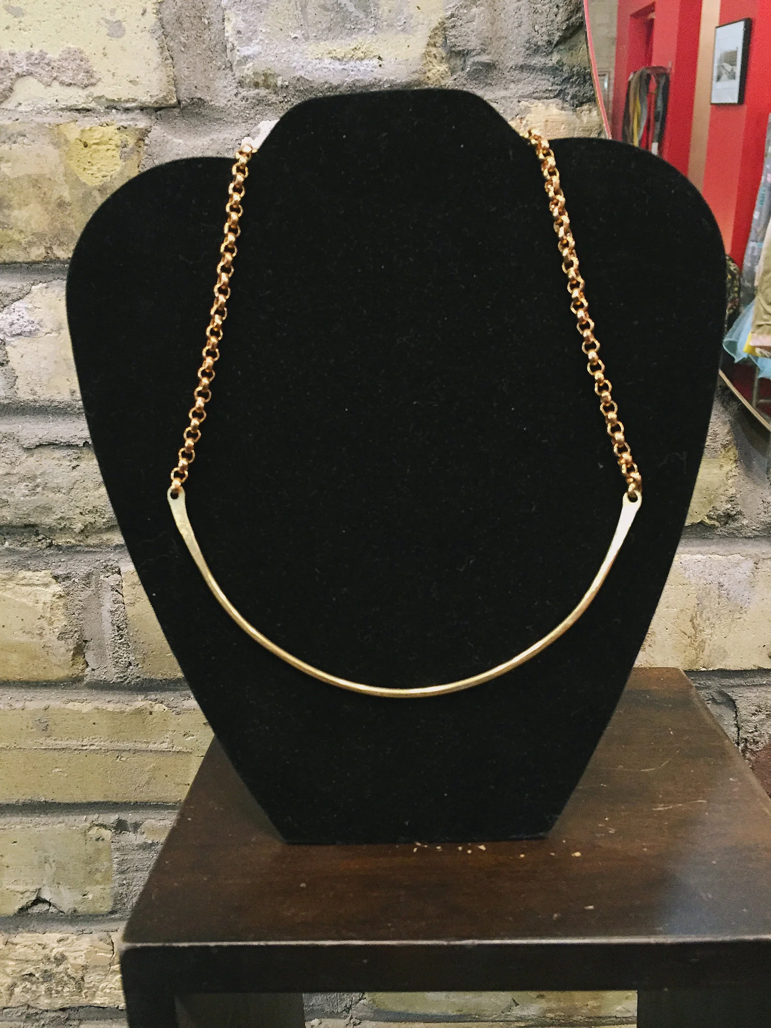 Brass collar, $72