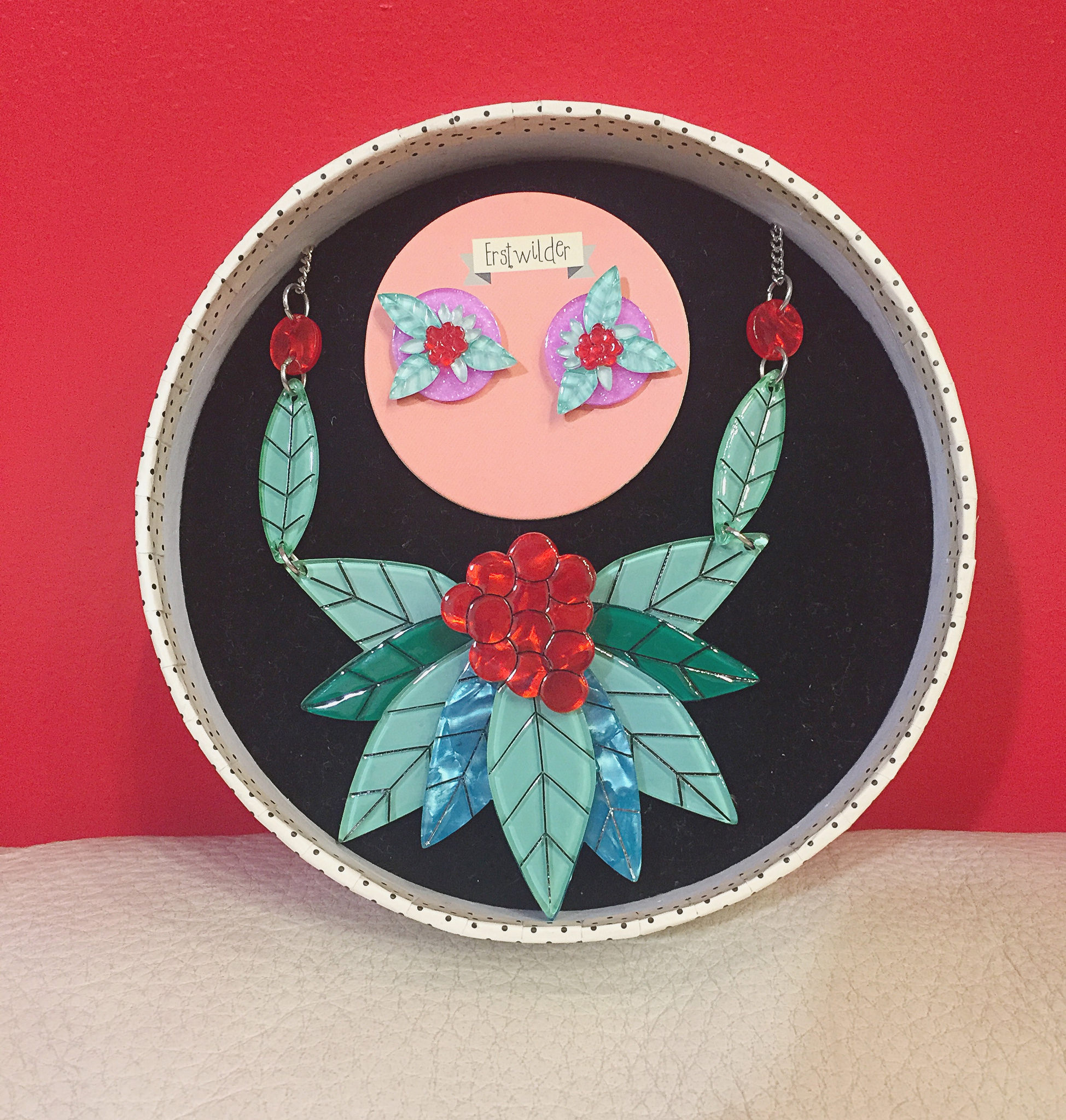 The Big Bloom necklace, $42; earrings, $24