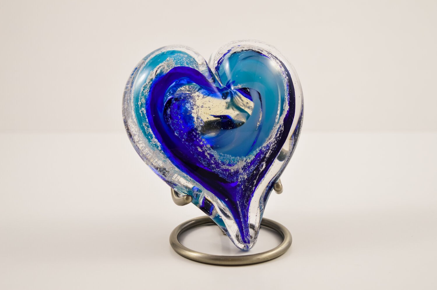 Glass Heart with Ashes