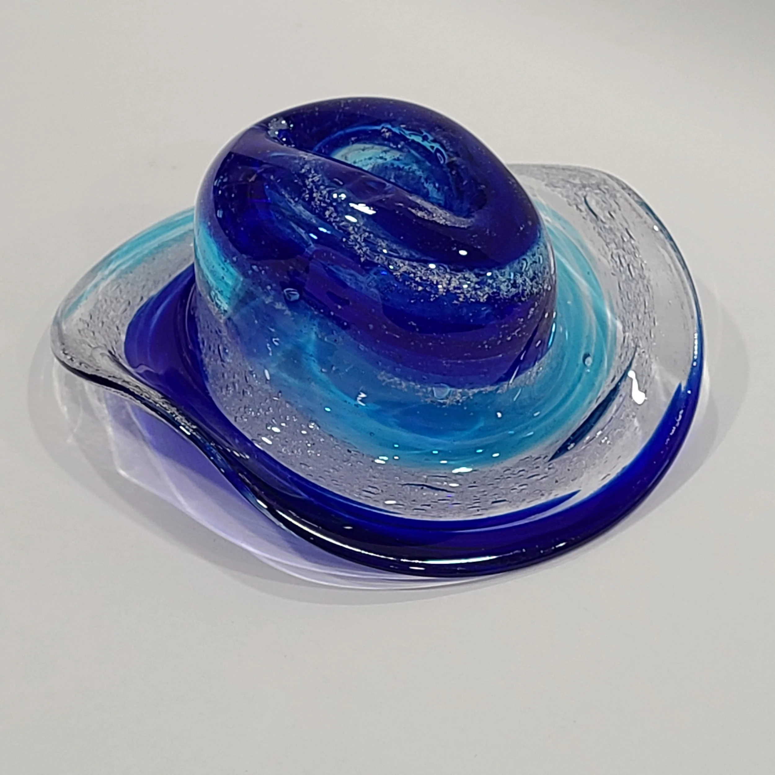 Cowboy Hat Glass Memorial Keepsake