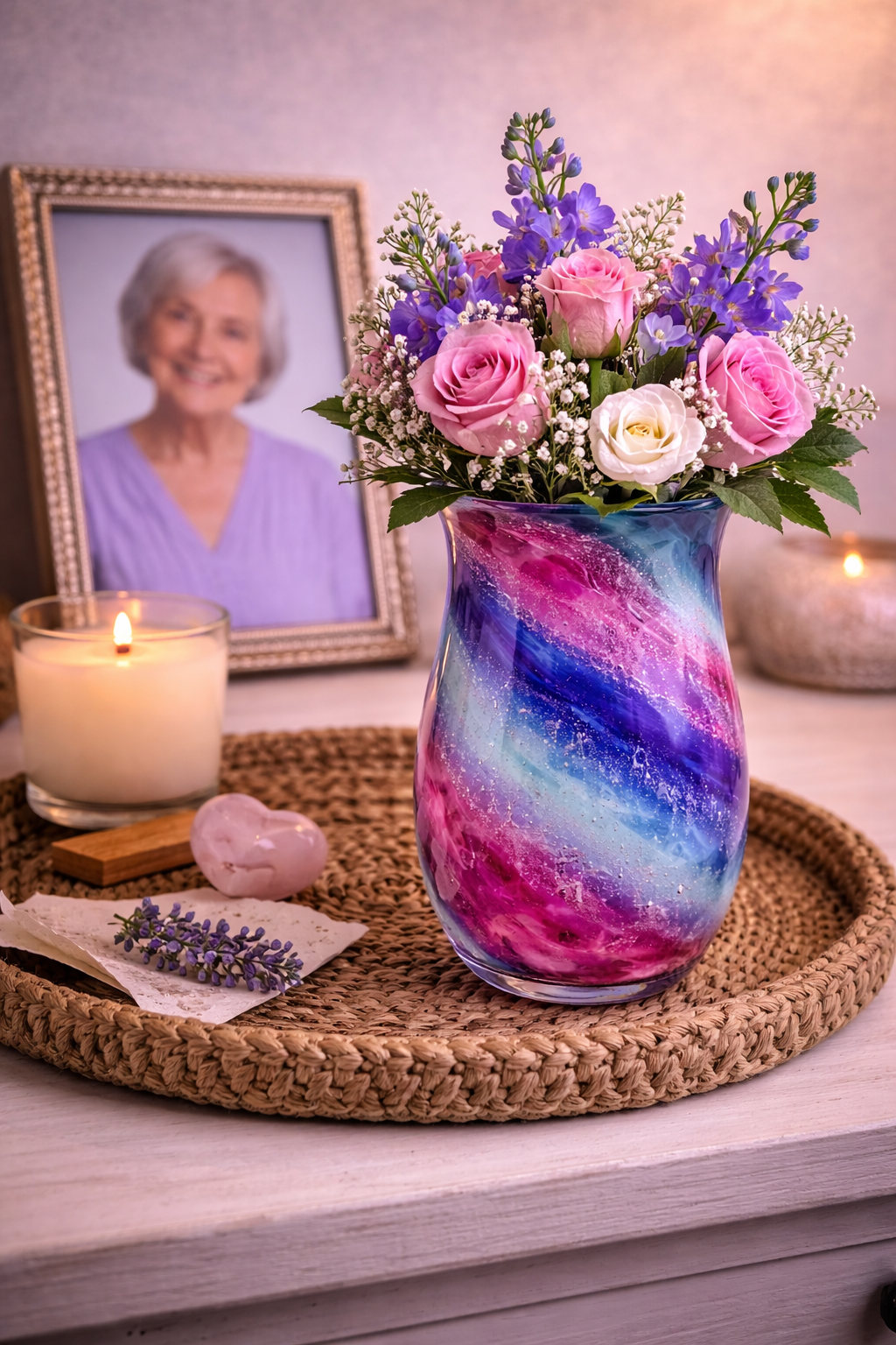 Memorial Glass Vase