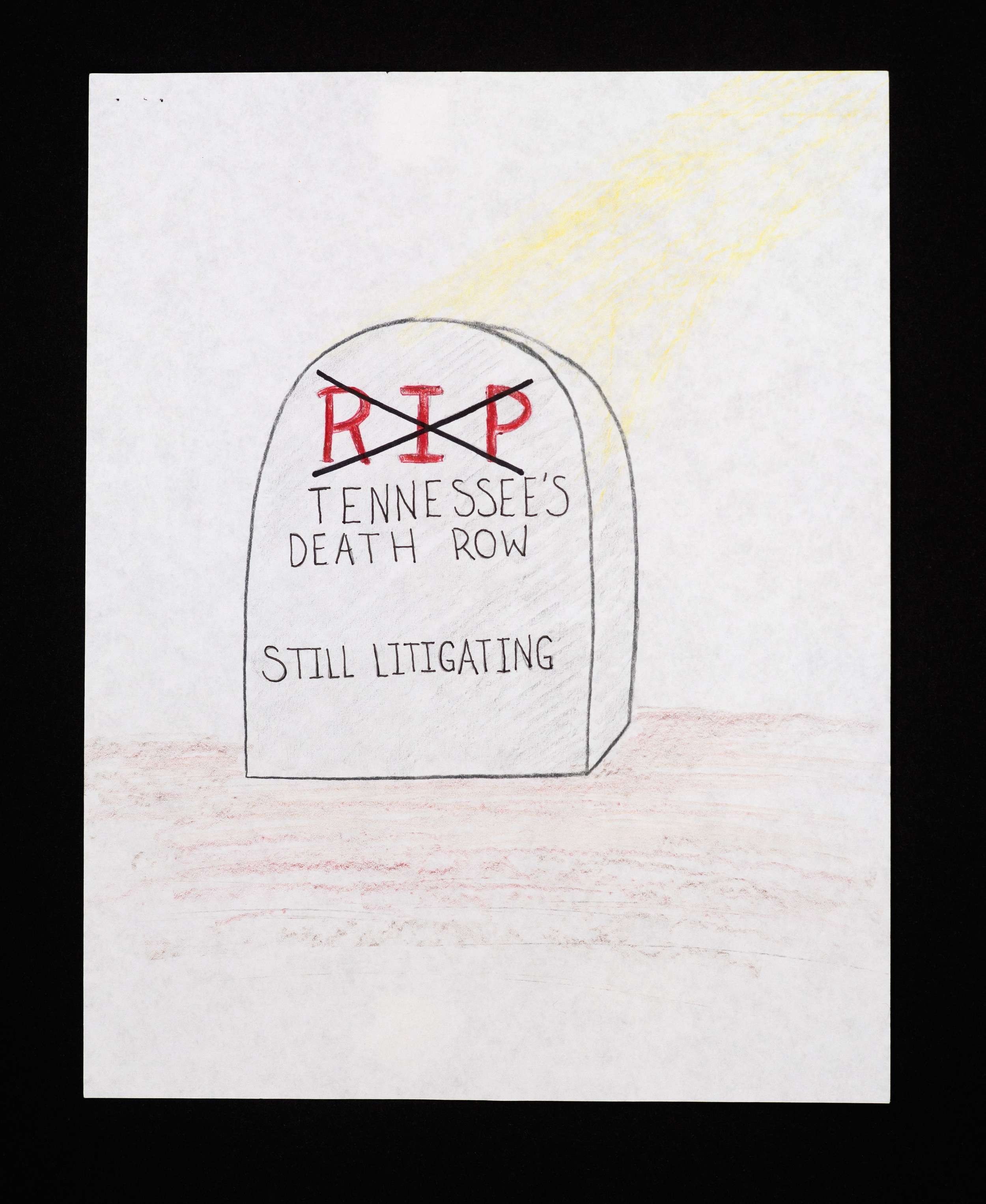 R.I.P. , pencil on paper 8½“ x 11“