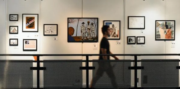 Exhibition opening at the University of Southern California (USC) Annenberg School of Communication and Journalism on October 22, 2015, Los Angeles, CA. (Photo Credit: Gue Ruelas)