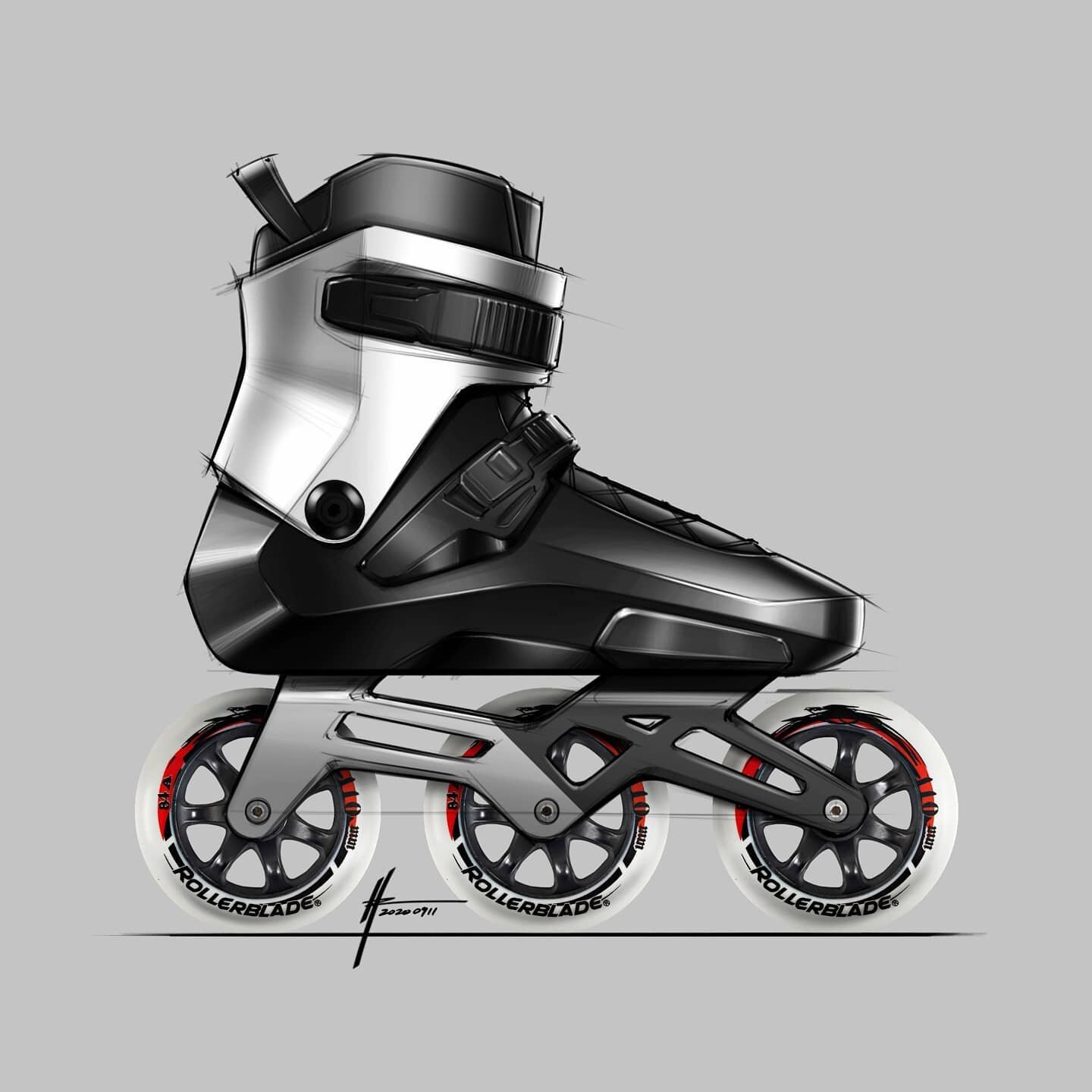 Thanks to the air quality here, I'm stuck inside sketching inline skates instead of going out and using them #2020