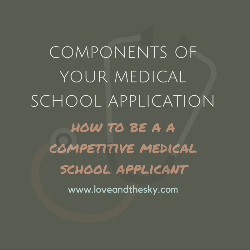 components of your medical school application: how to be a competitive medical school applicant