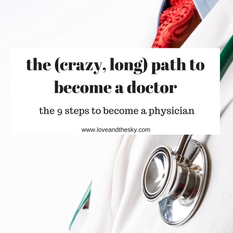 The crazy, long path to become a doctor - the 9 steps to become a physician