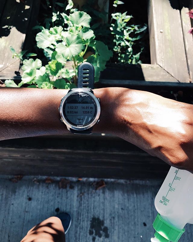 My 14 milers have been pretty awful this year. First, there was the hot & humid disaster in ATL where I fell and am still explaining my bruises then the hot & humid disaster in South Hampton where I collapsed on the side of the road at mile 9. Anyway, this felt very good. Here’s to fall & not leaving NYC this month 🎉 #ifatfirstyoudontsucceed #dothatshitagain #8minutemile #roadtonycmarathon2018