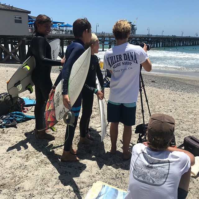 The team getting a fresh perspective from new Vert Coaches, Noah and Grant. Grateful to have such great families and young men leading the new generation of local surfers.