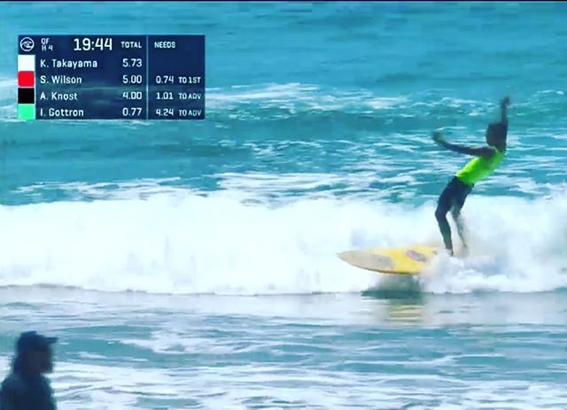 Tune into the @vansducttape to watch Vert Coach @gato_son surf his heat. Let&rsquo;s go Gato!