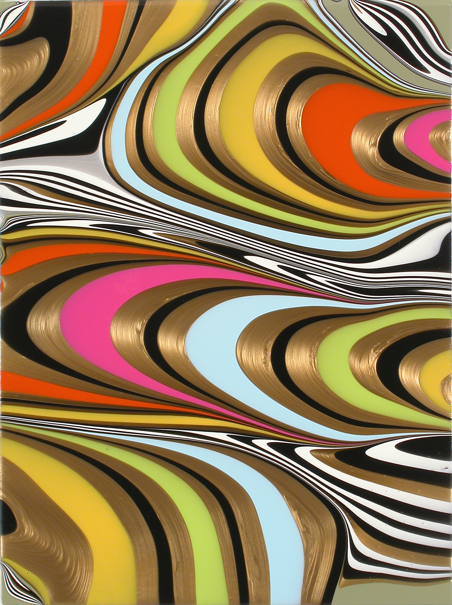 Conga, Acrylic polymer emulsion on canvas on panel, 16 x 12 in. 
