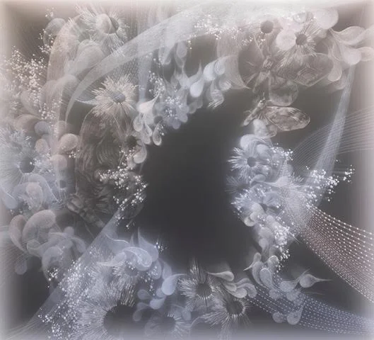   Angel Moth , Refracted Light, Glass, Plexi, LED Lights, White Frame, 29.5 x 28.25 x 5.5 in.  Contact Gallery for Price 