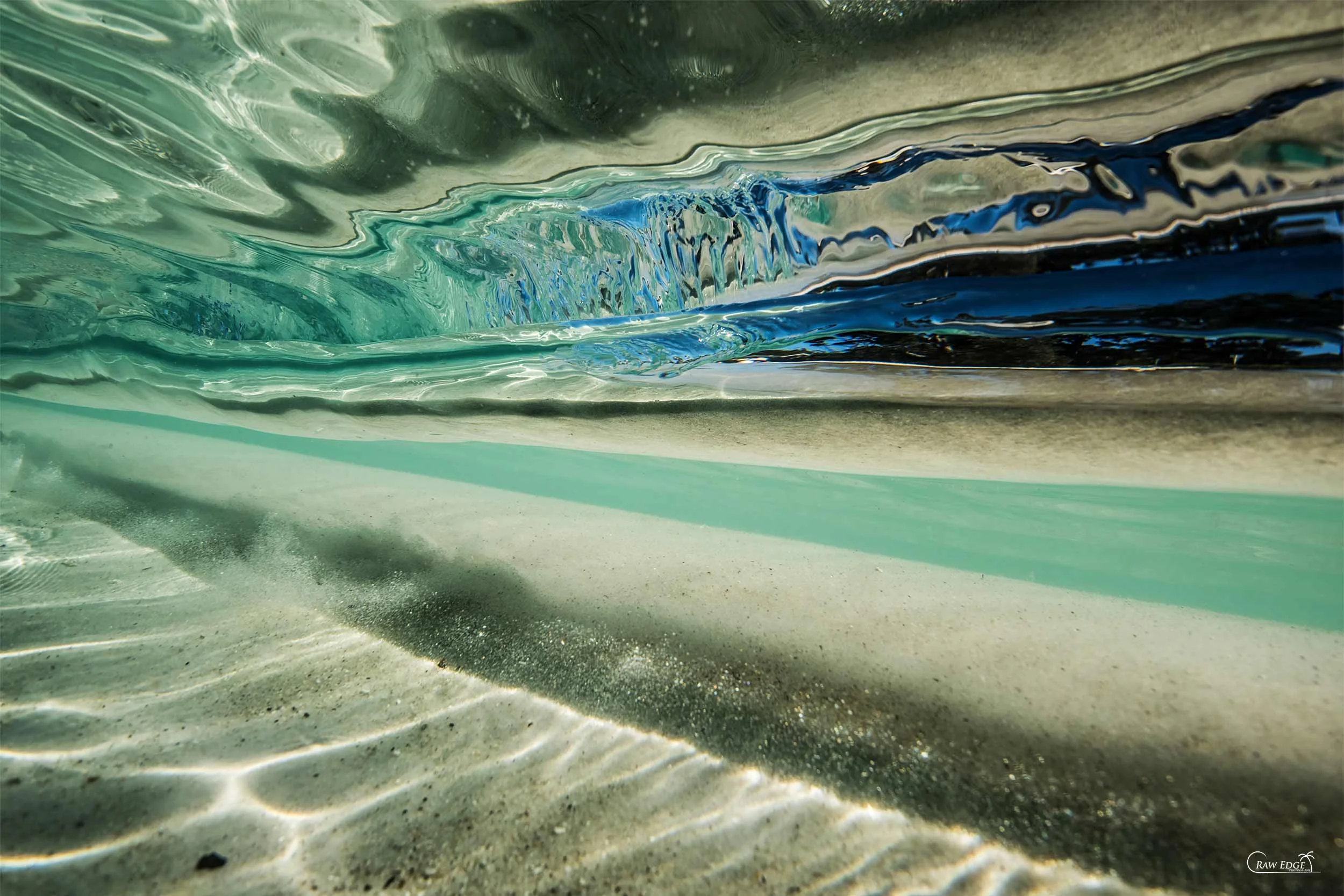 Underwater wave photography