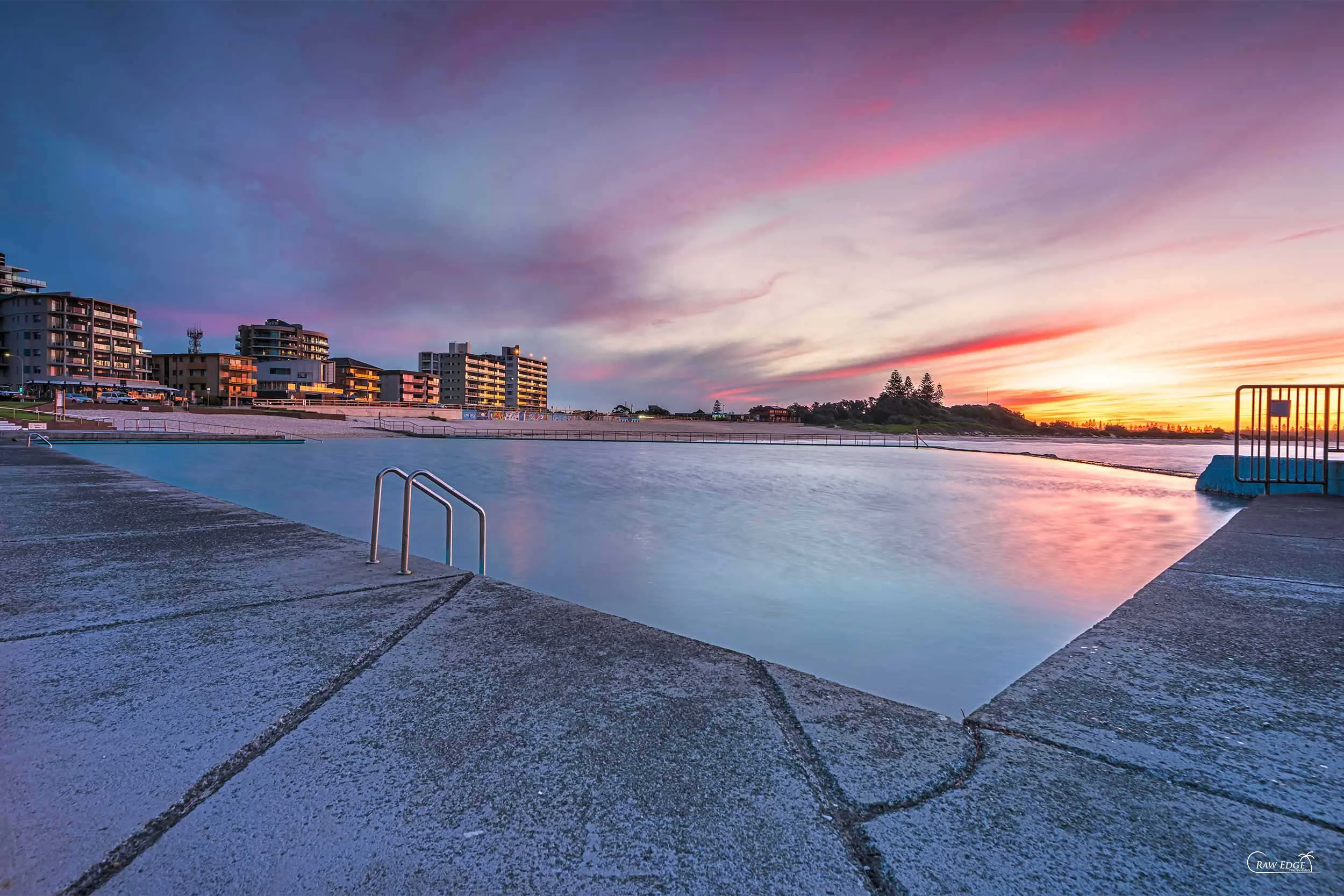 Forster Swimming Baths at sunset
