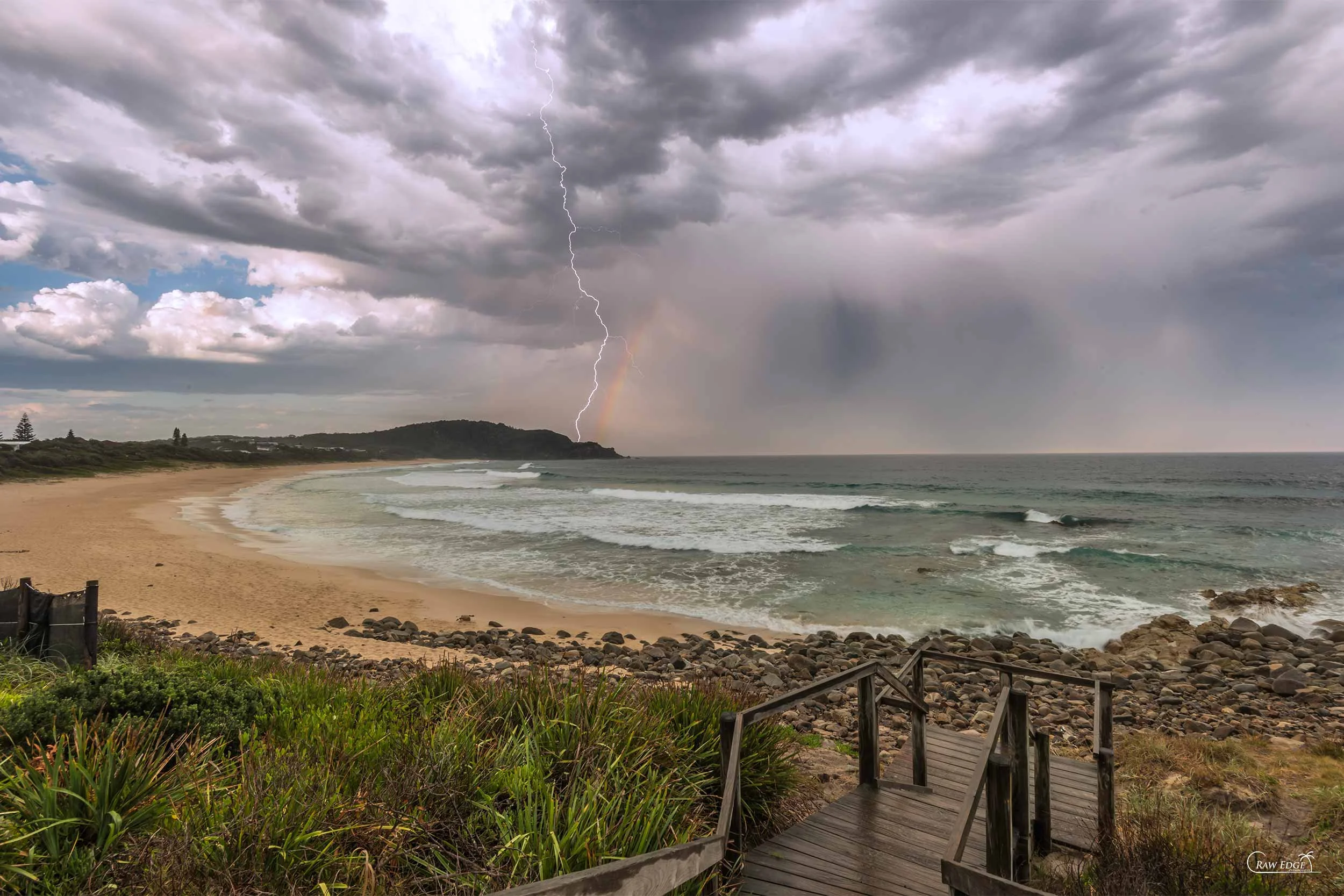 A Rainbow over Boomerang Beach NSW