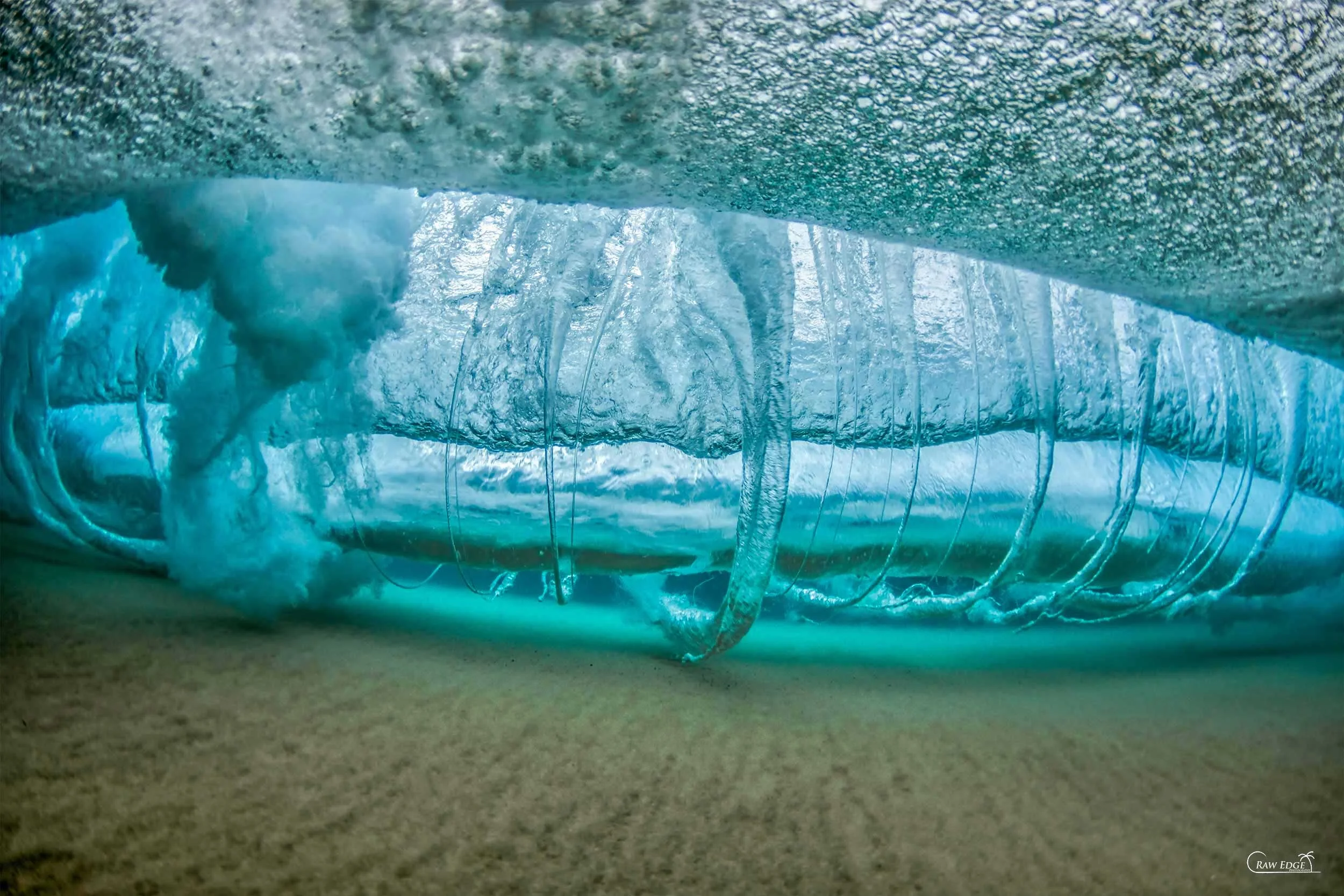 An energetic underwater wave vortex