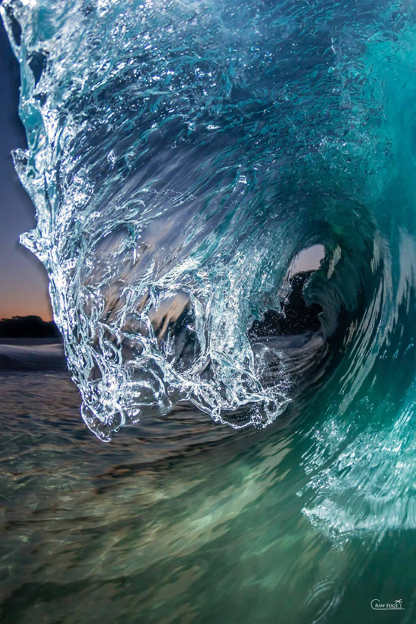 Wave and ocean art captured by Raw Edge Photography