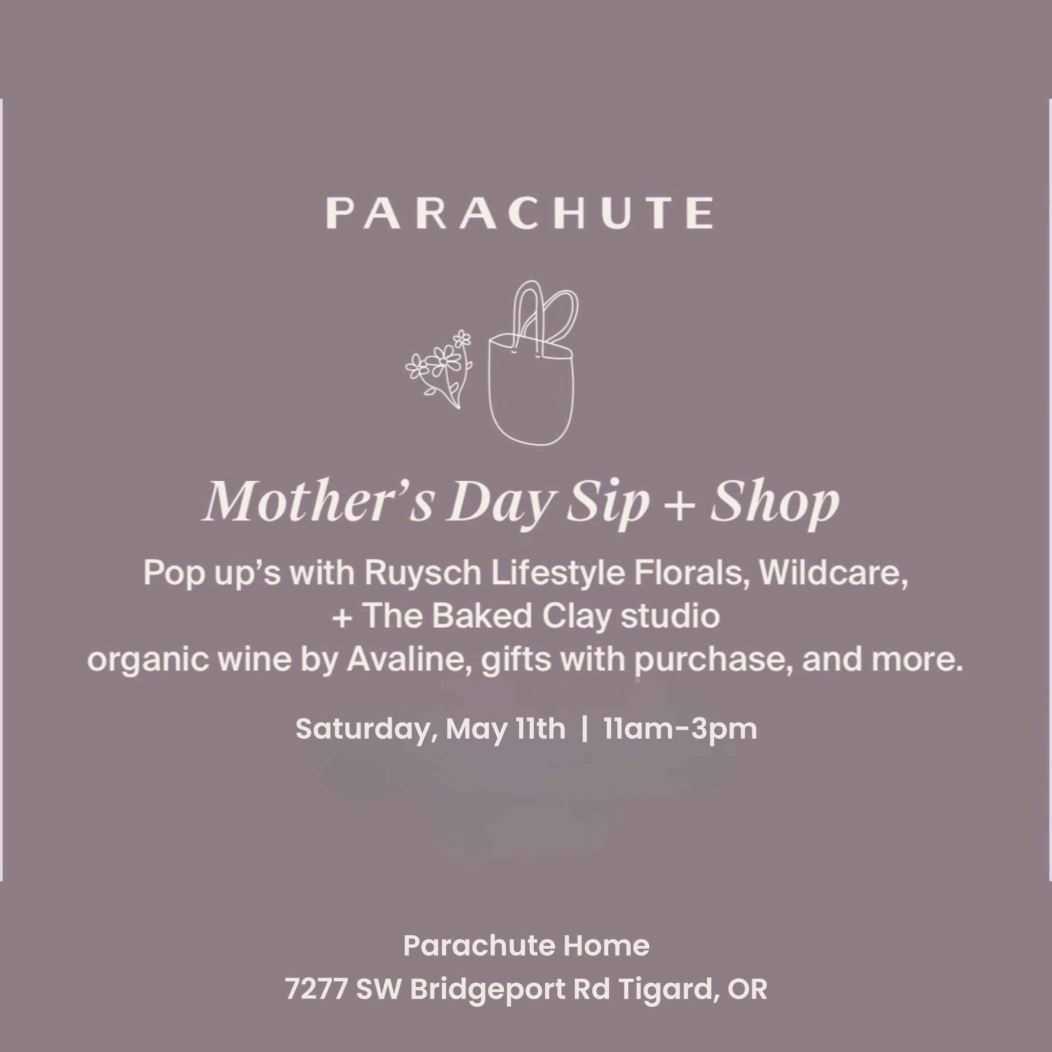 COME MEET US ON MAY 11th! 🍡
Hi friends,
It would be my pleasure to meet you in person!! It&rsquo;s been years since I&rsquo;ve done a pop-up event &amp; was recently approached by our local @parachutehome to join their Mother&rsquo;s Day sip &amp; s