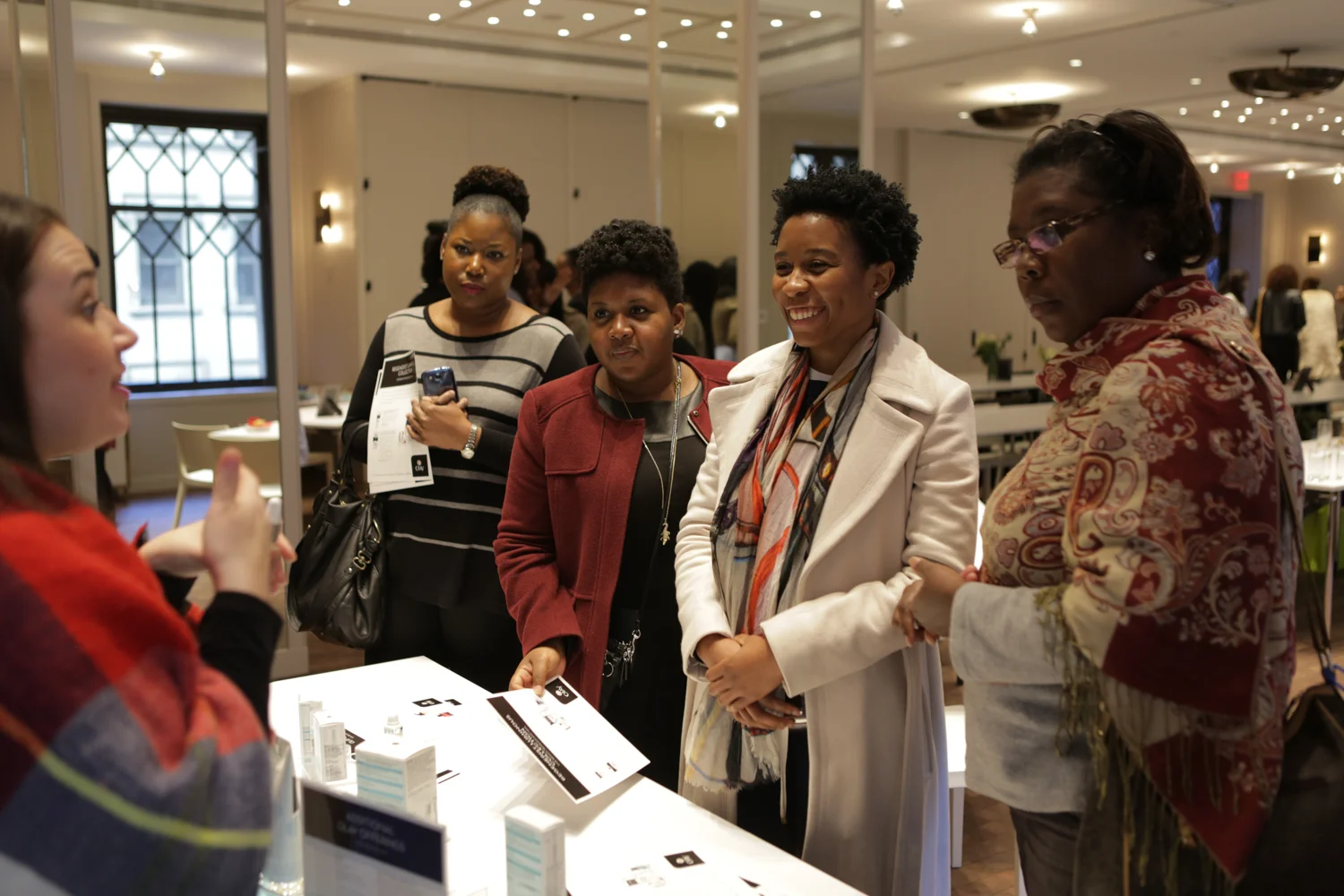 Olay Skincare gave guests the fundamentals of a more even skin tone with their Regenerist Luminous line .
