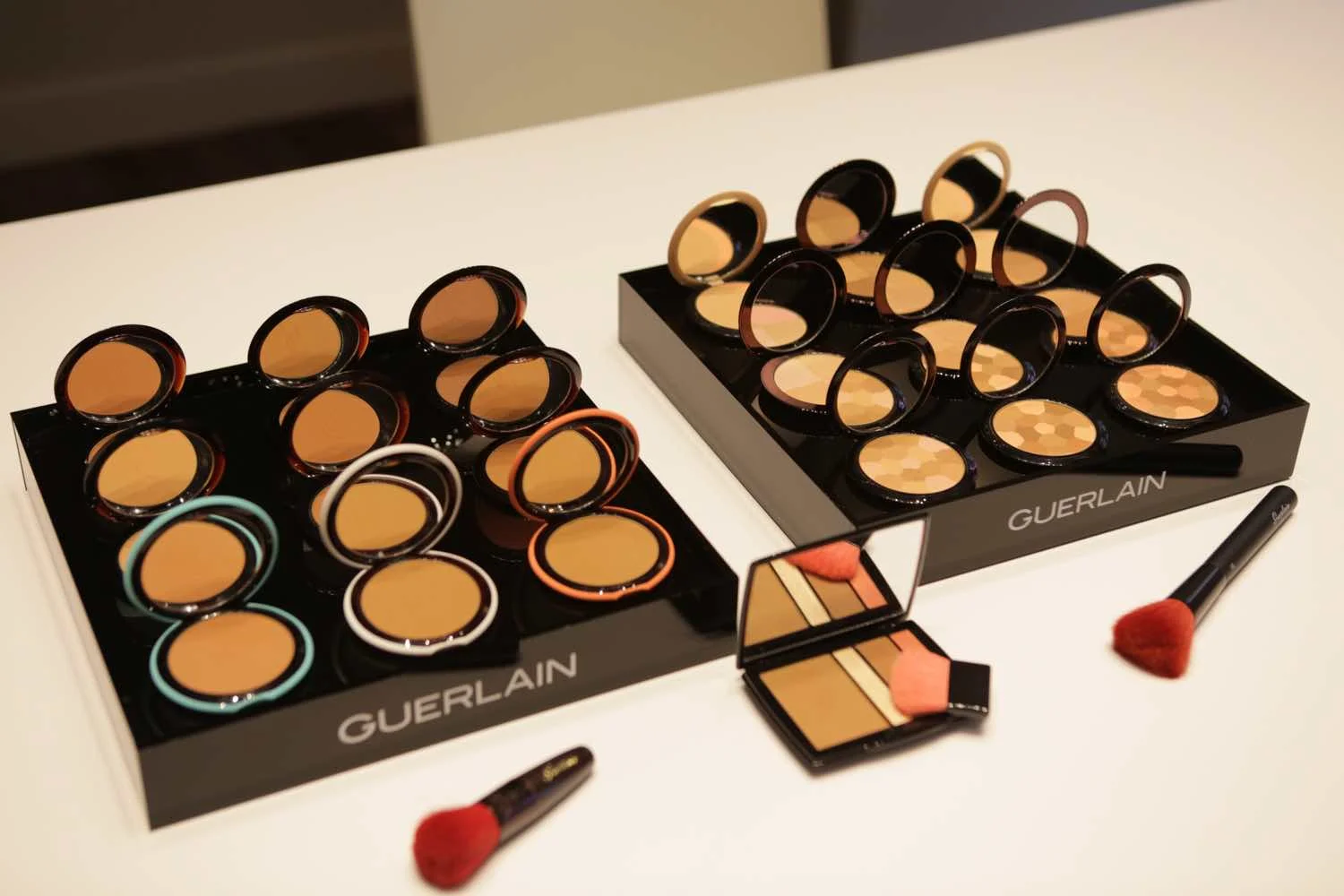 French luxury brand Guerlain used bronzer to show guests how to add dimension and brightness to the face.