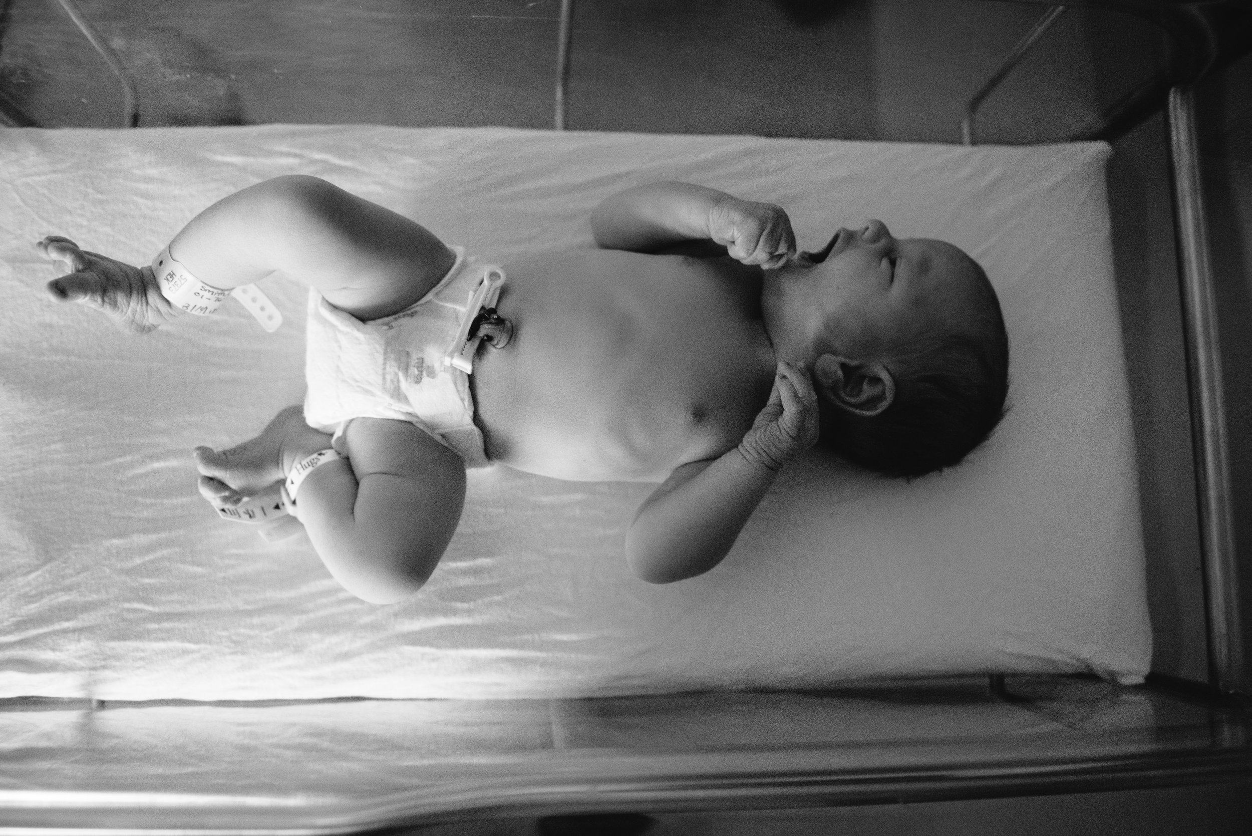 black and white newborn