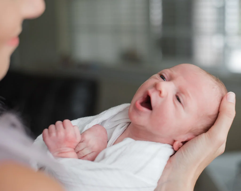 baby with mouth open-gulf breeze baby photographer