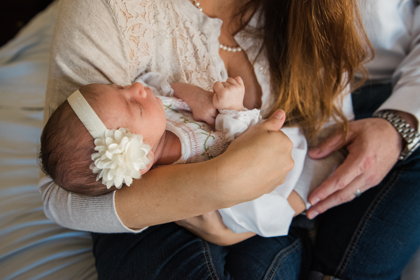 mom holding baby-pensacola newborn photographer
