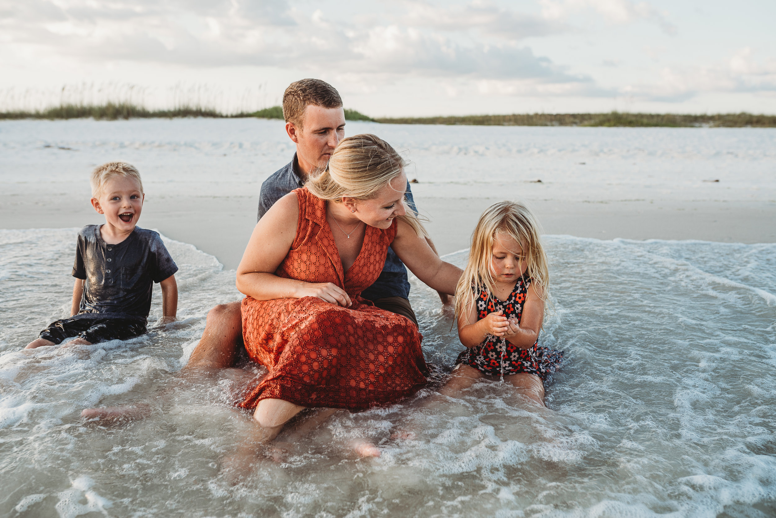 family in water-pensacola Family photographer-Ann Mangum photography